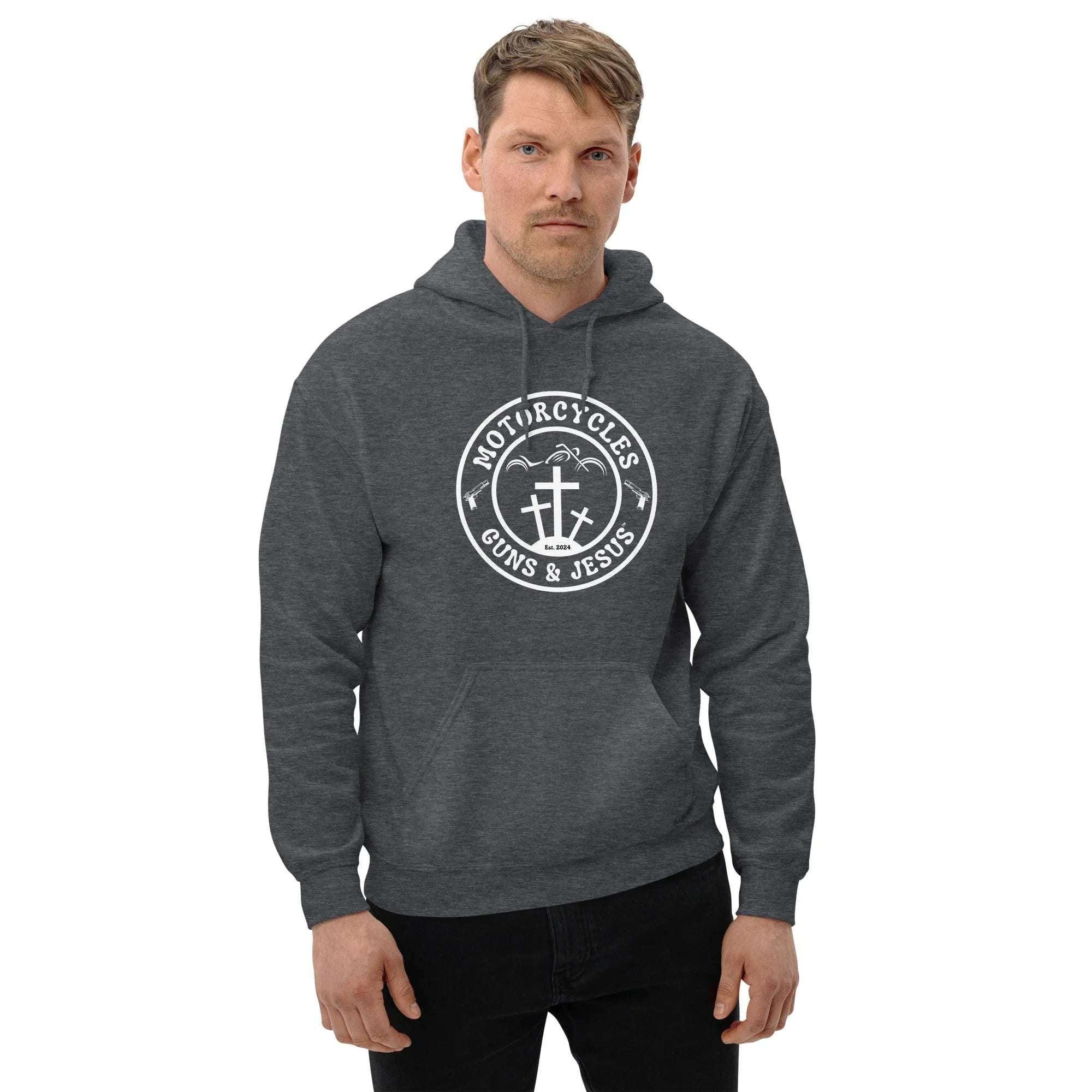 Motorcycles Guns & Jesus Hoodie - Unisex -MGW Clothing