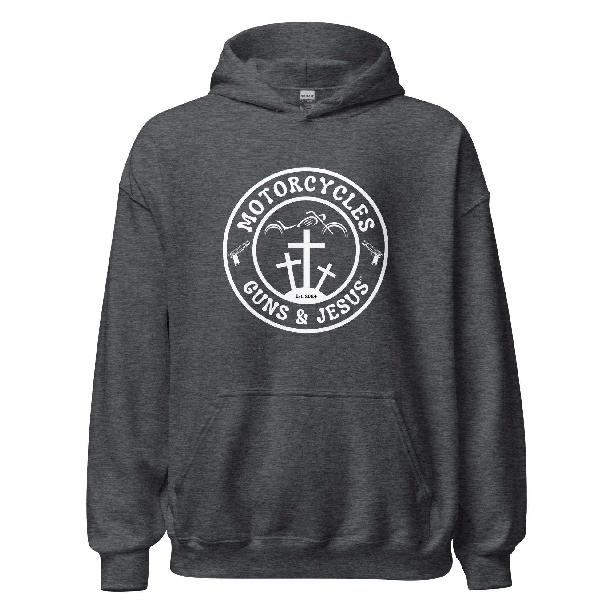 Motorcycles Guns & Jesus Hoodie - Unisex -MGW Clothing
