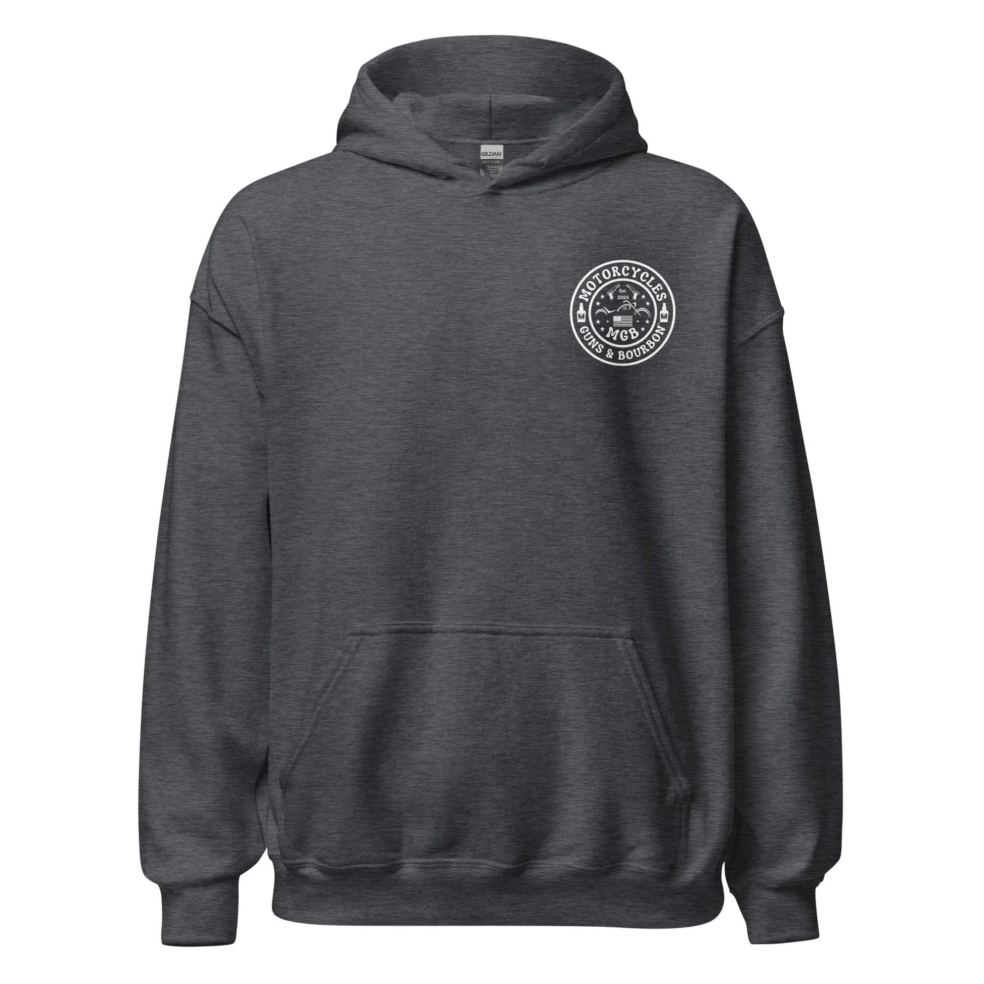 Motorcycles Guns & Bourbon Hoodie - Unisex -MGW Clothing