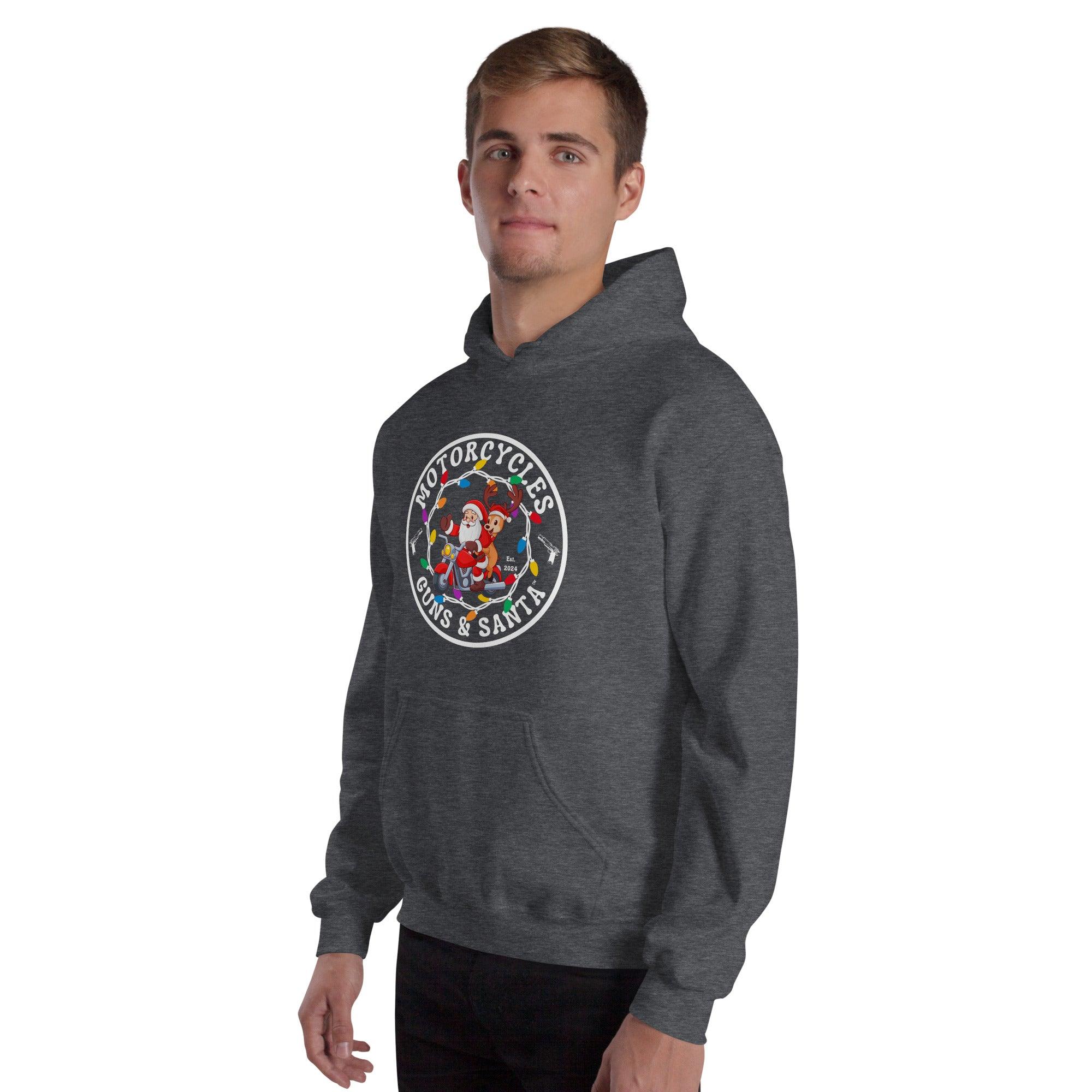 Motorcycles Guns & Santa Hoodie - Unisex -MGW Clothing