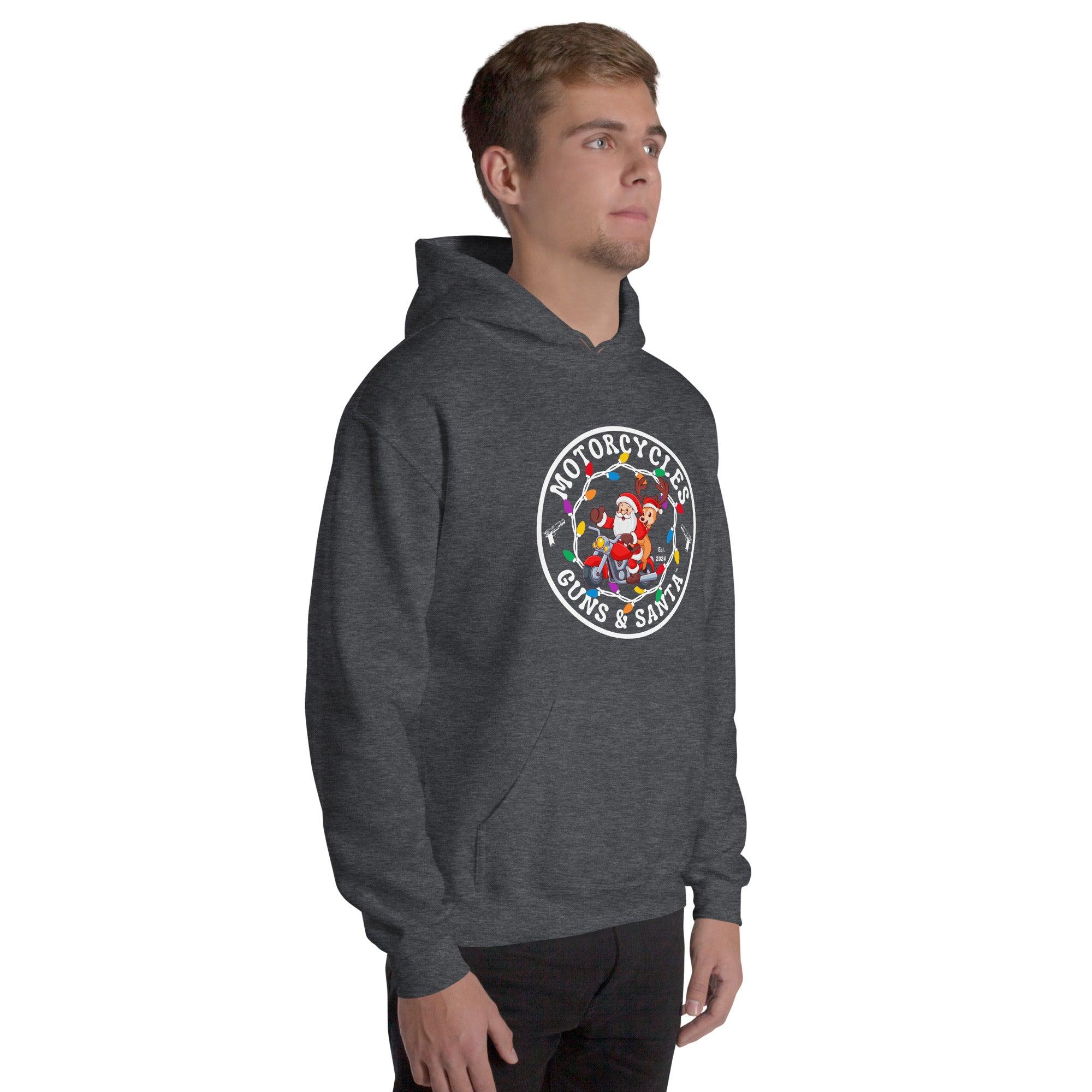 Motorcycles Guns & Santa Hoodie - Unisex -MGW Clothing