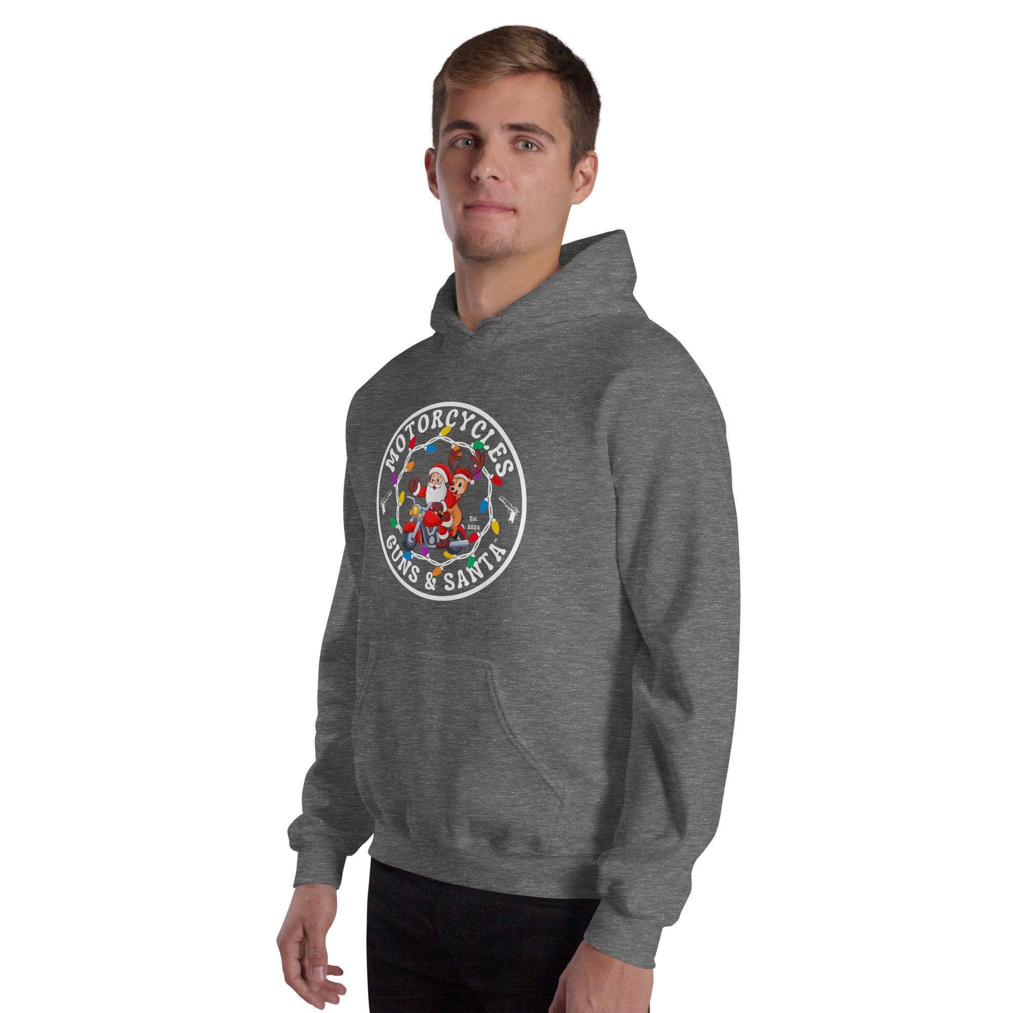 Motorcycles Guns & Santa Hoodie - Unisex -MGW Clothing