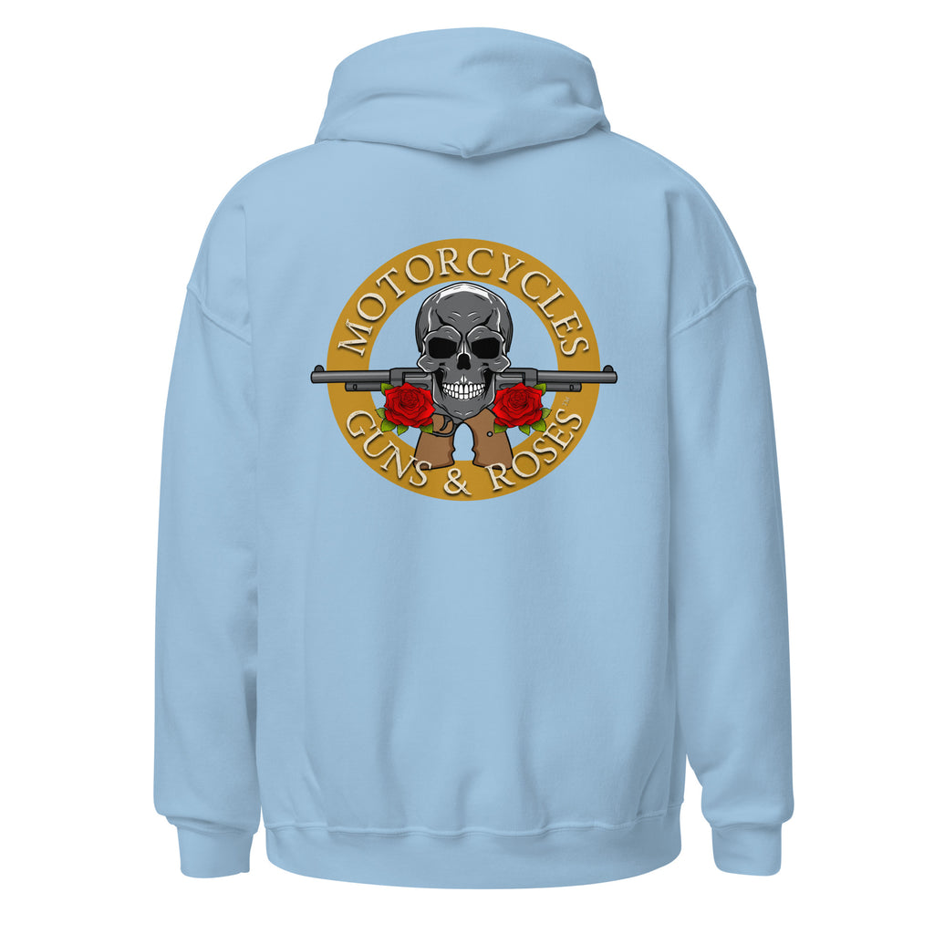 Motorcycles Guns And Roses Hoodie-MGW Clothing