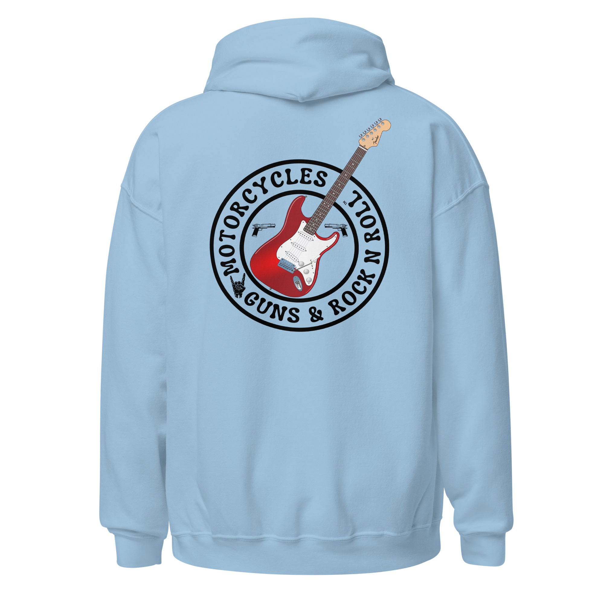 Motorcycles Guns And Rock N Roll Hoodie-MGW Clothing