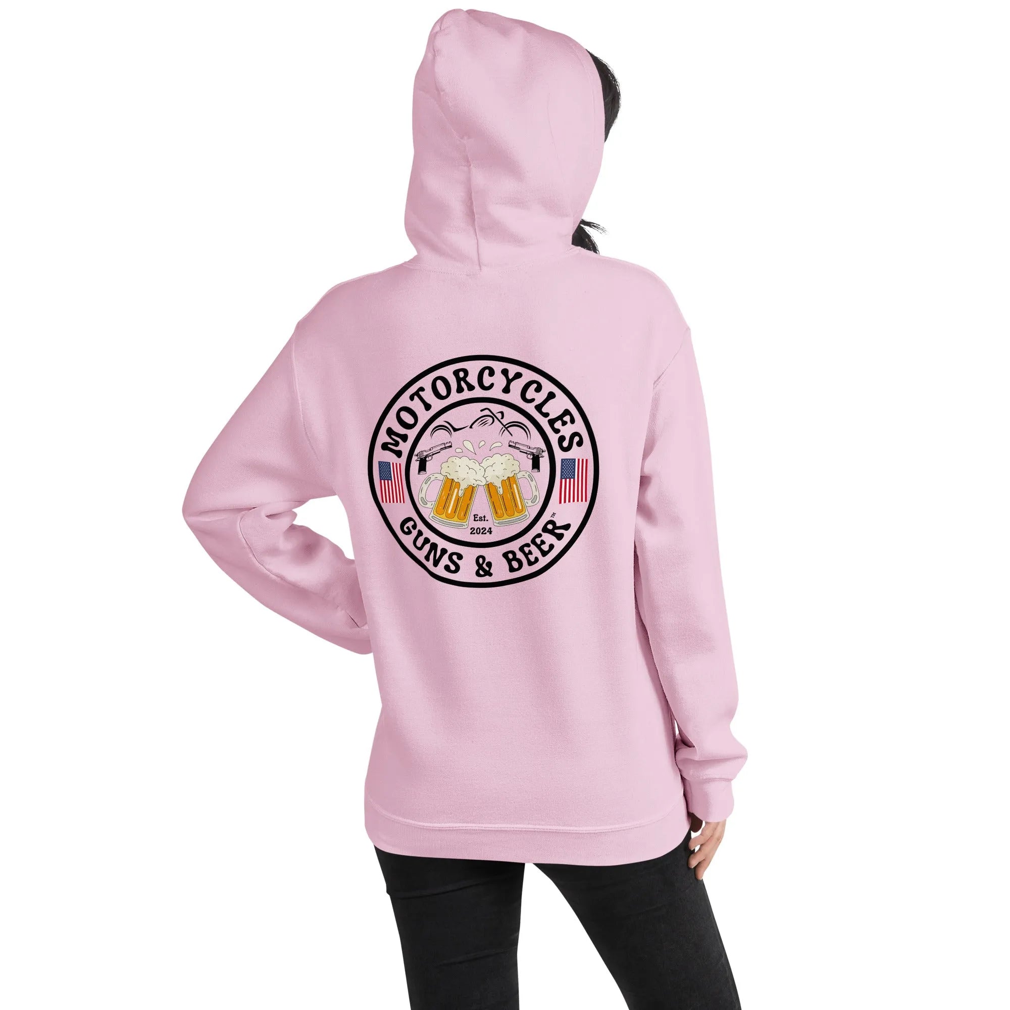 Motorcycles Guns & Beer Hoodie - Unisex -MGW Clothing