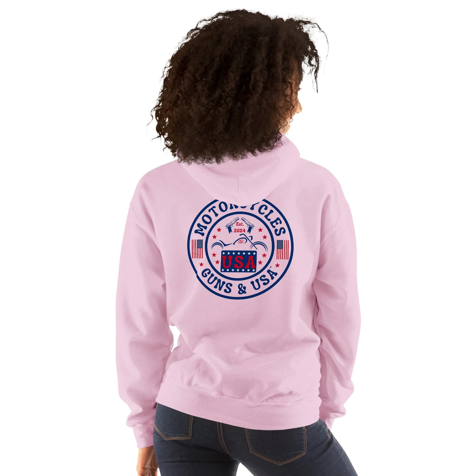 Motorcycles Guns & USA Hoodie - Unisex - ShopMGW Clothing