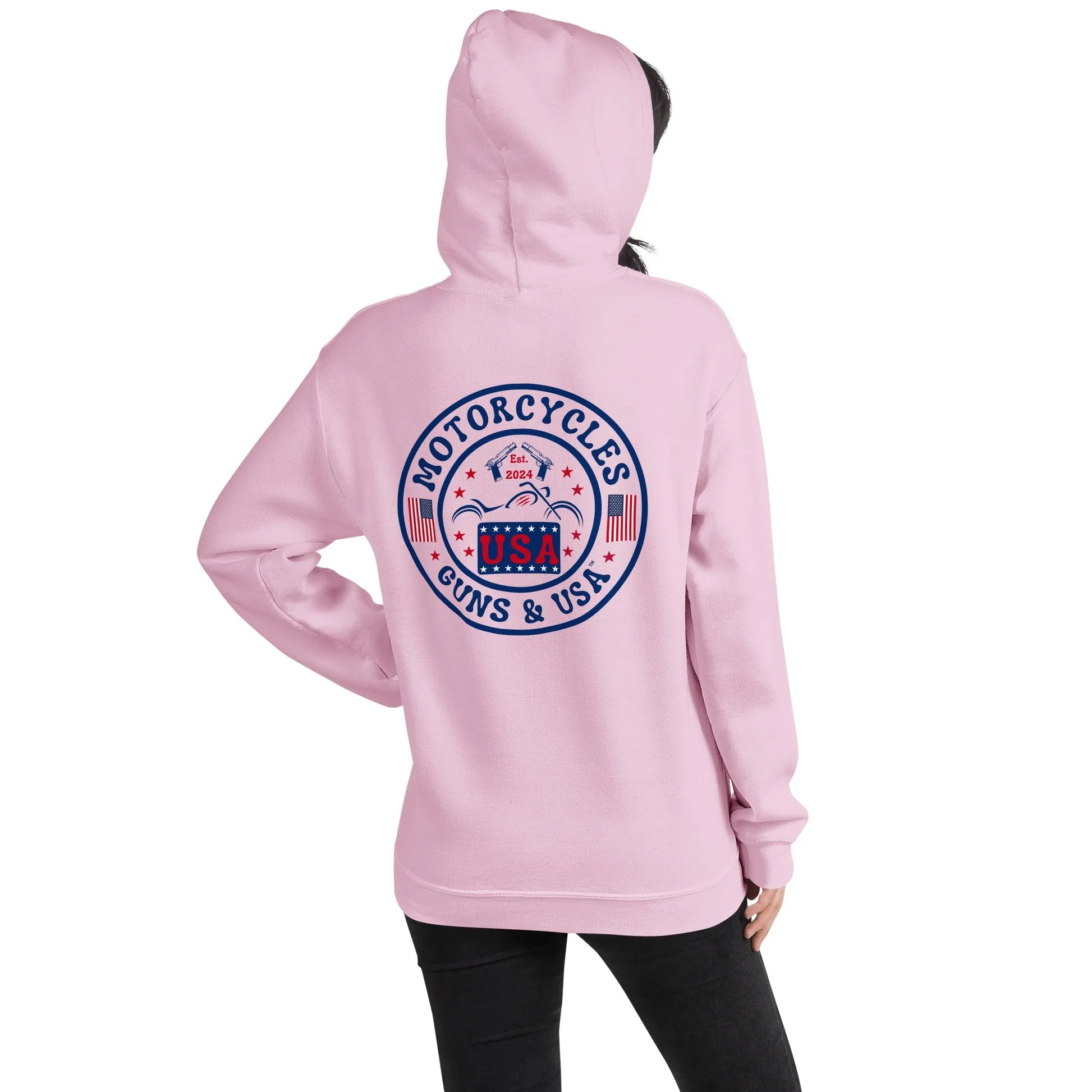 Motorcycles Guns & USA Hoodie - Unisex - ShopMGW Clothing