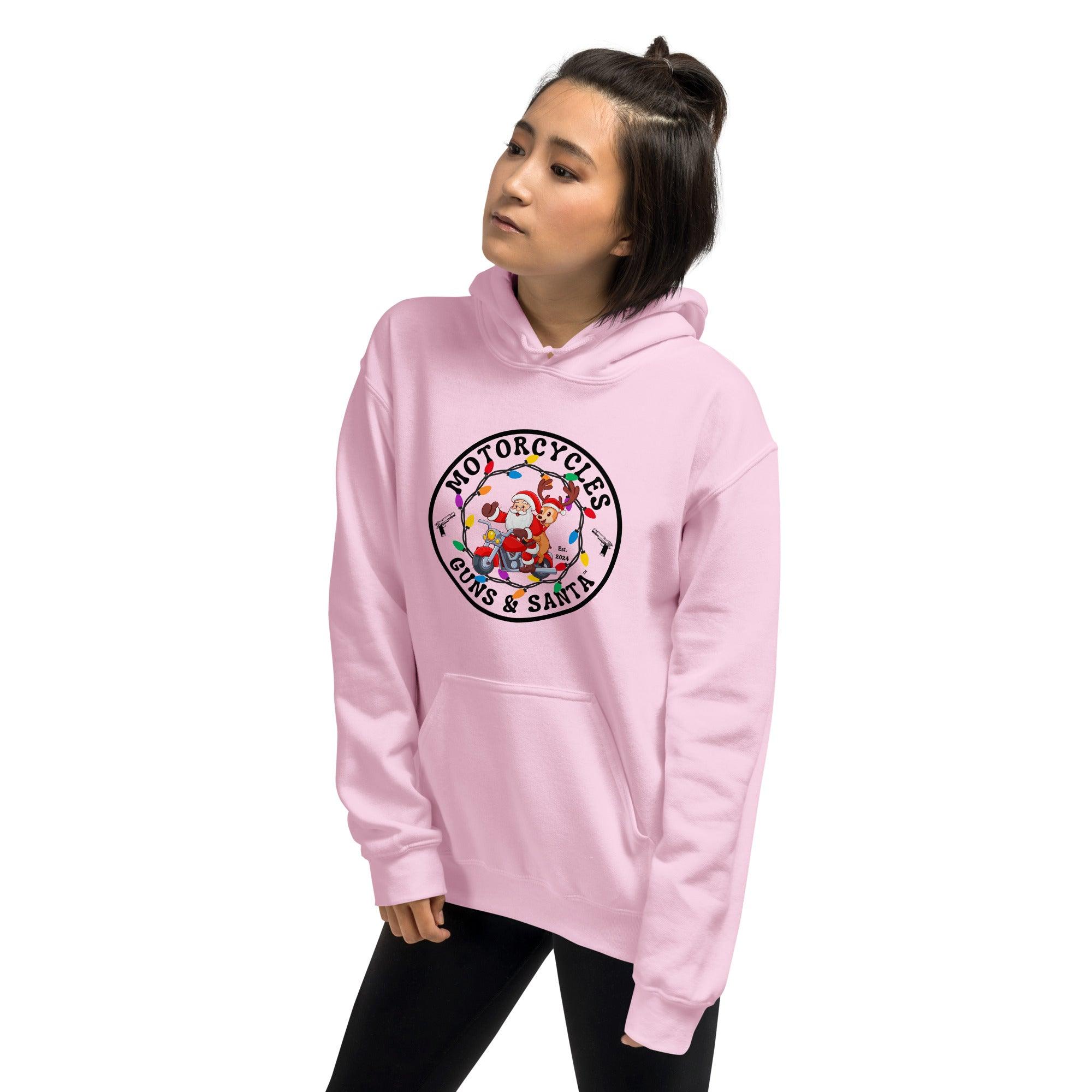 Motorcycles Guns & Santa Hoodie - Unisex -MGW Clothing