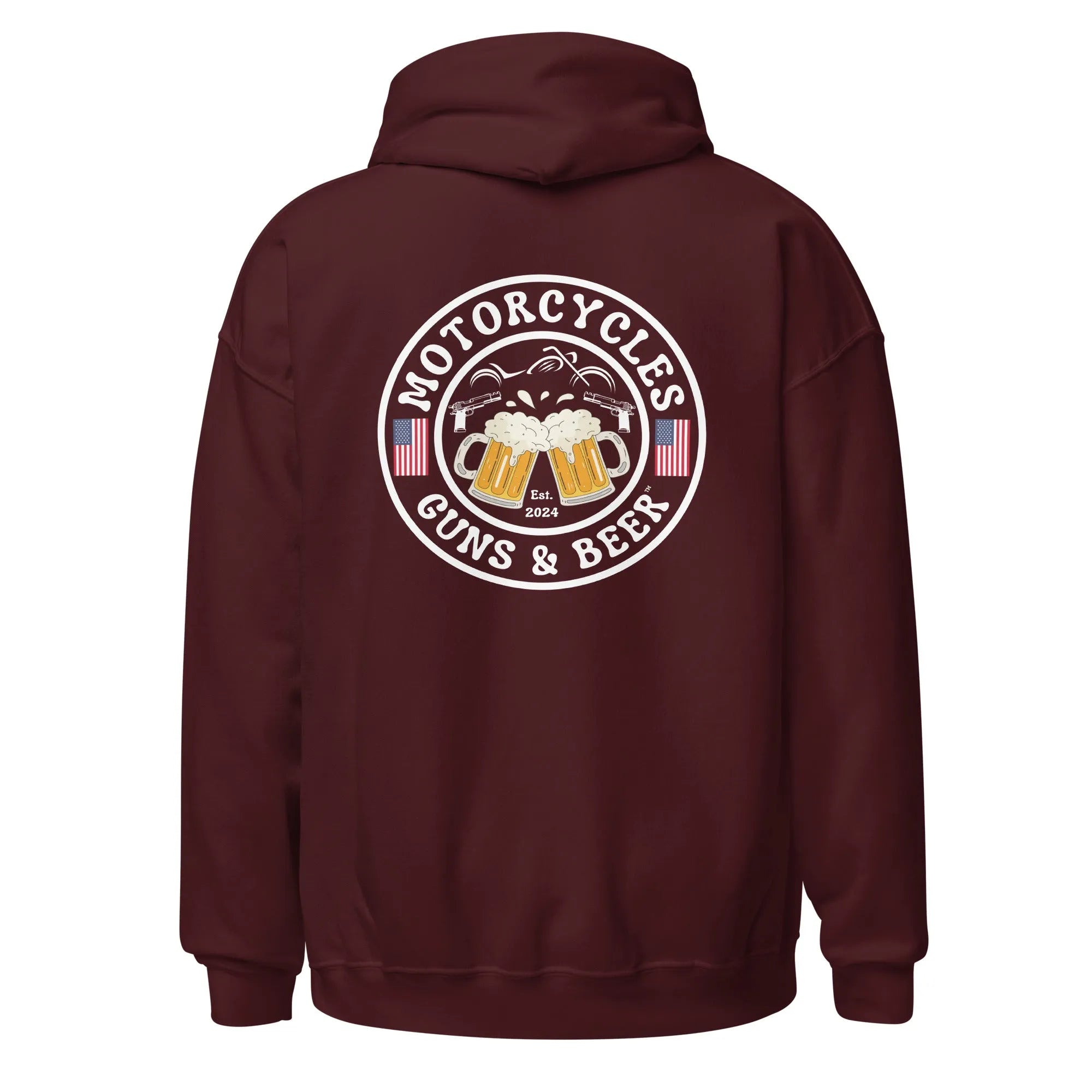 Motorcycles Guns & Beer Hoodie - Unisex -MGW Clothing