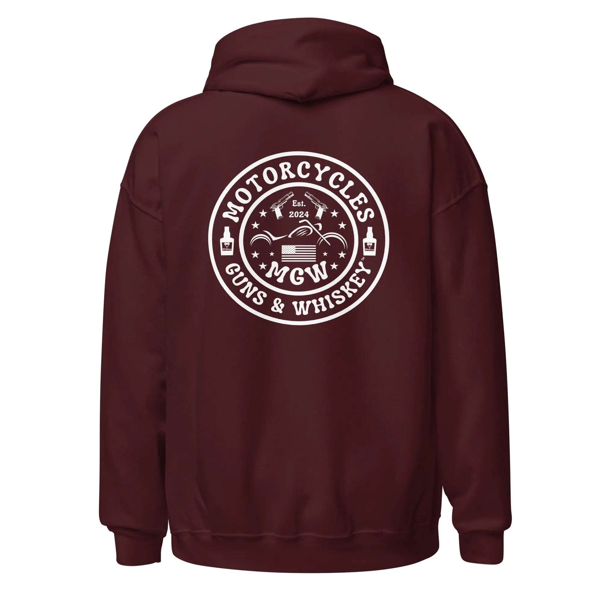 Motorcycles Guns & Whiskey Hoodie - Unisex -MGW Clothing
