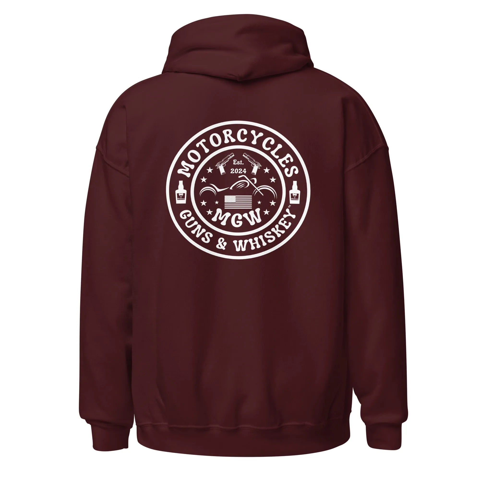 Motorcycles Guns & Whiskey Hoodie - Unisex -MGW Clothing