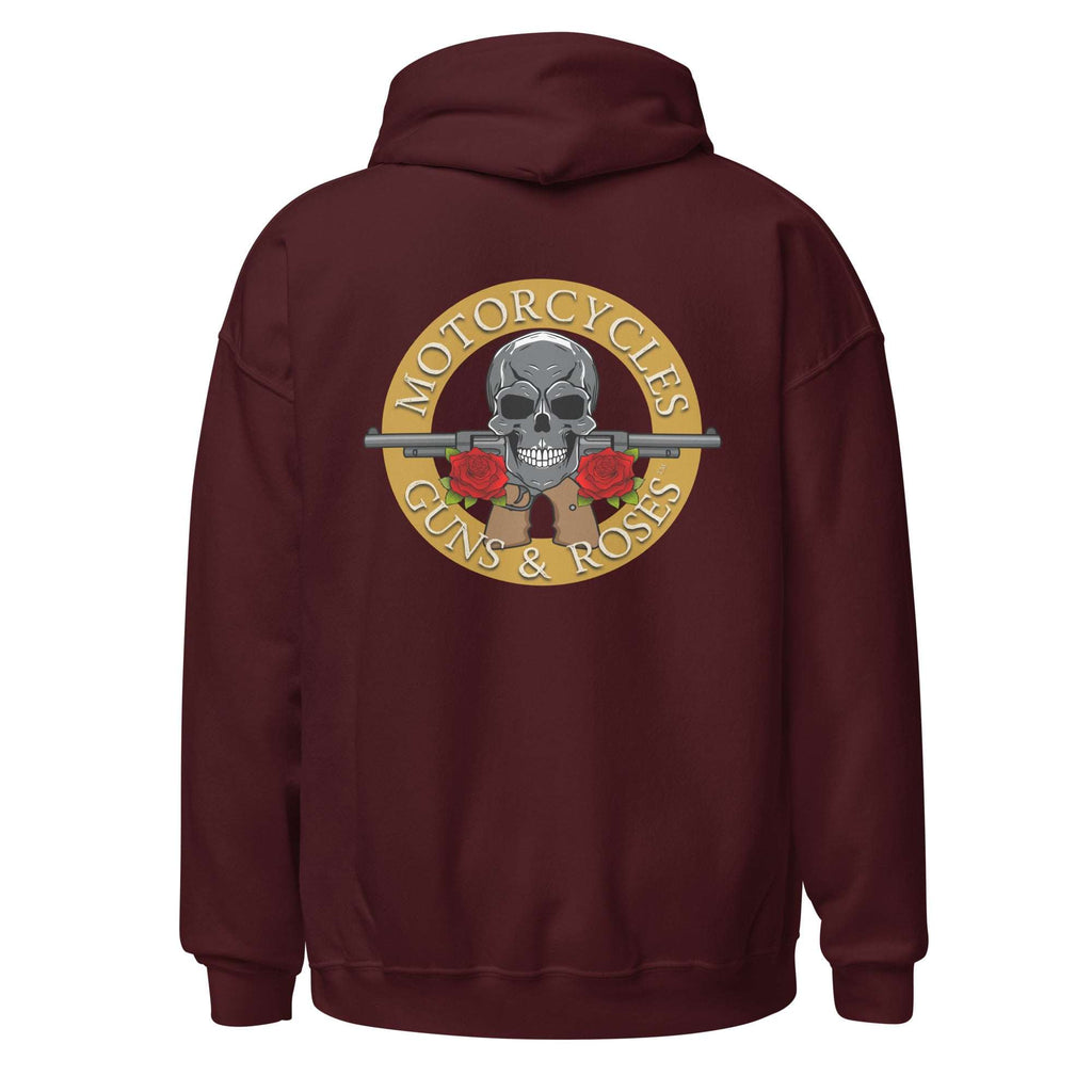 Motorcycles Guns And Roses Hoodie - MGW Clothing