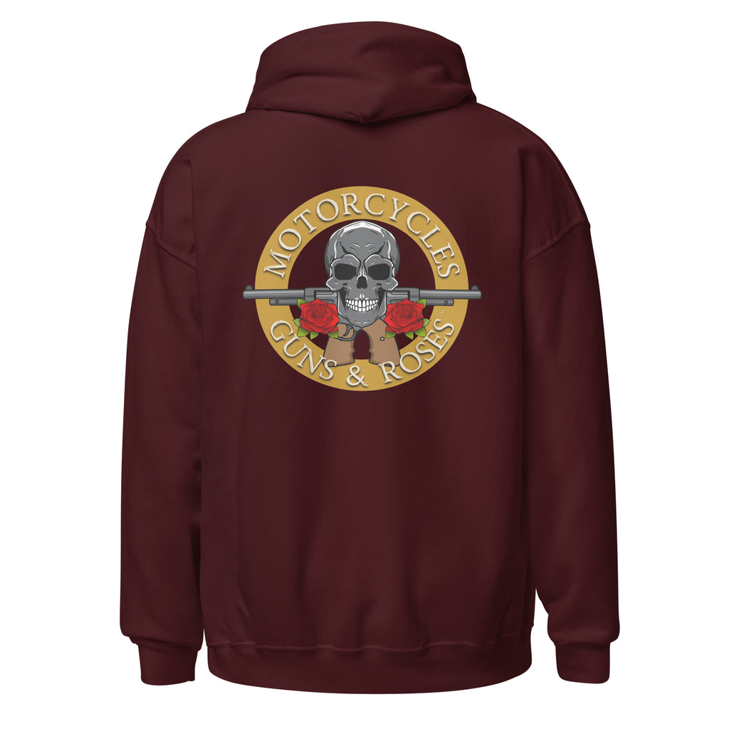 Motorcycles Guns And Roses Hoodie-MGW Clothing