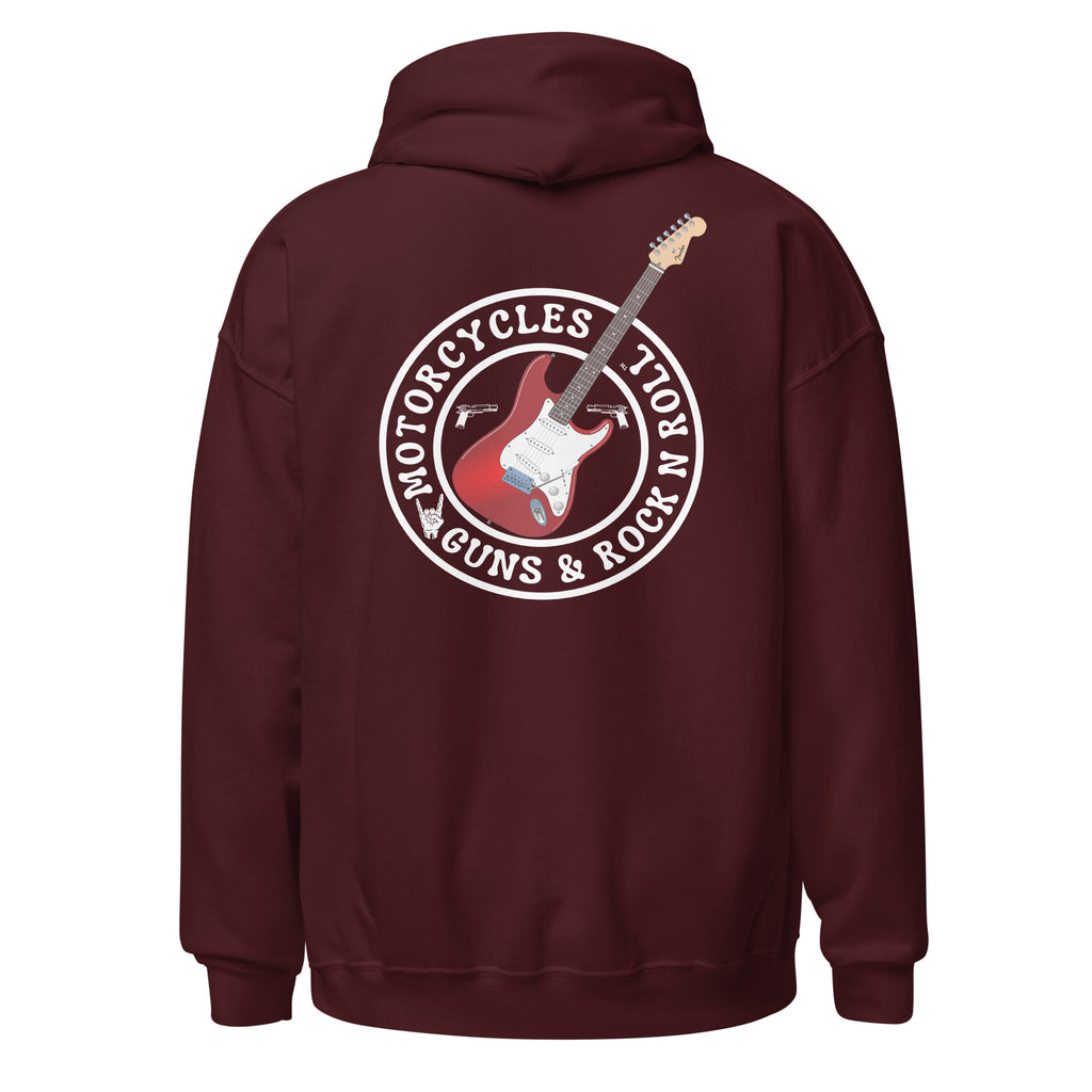 Motorcycles Guns And Rock N Roll Hoodie-MGW Clothing