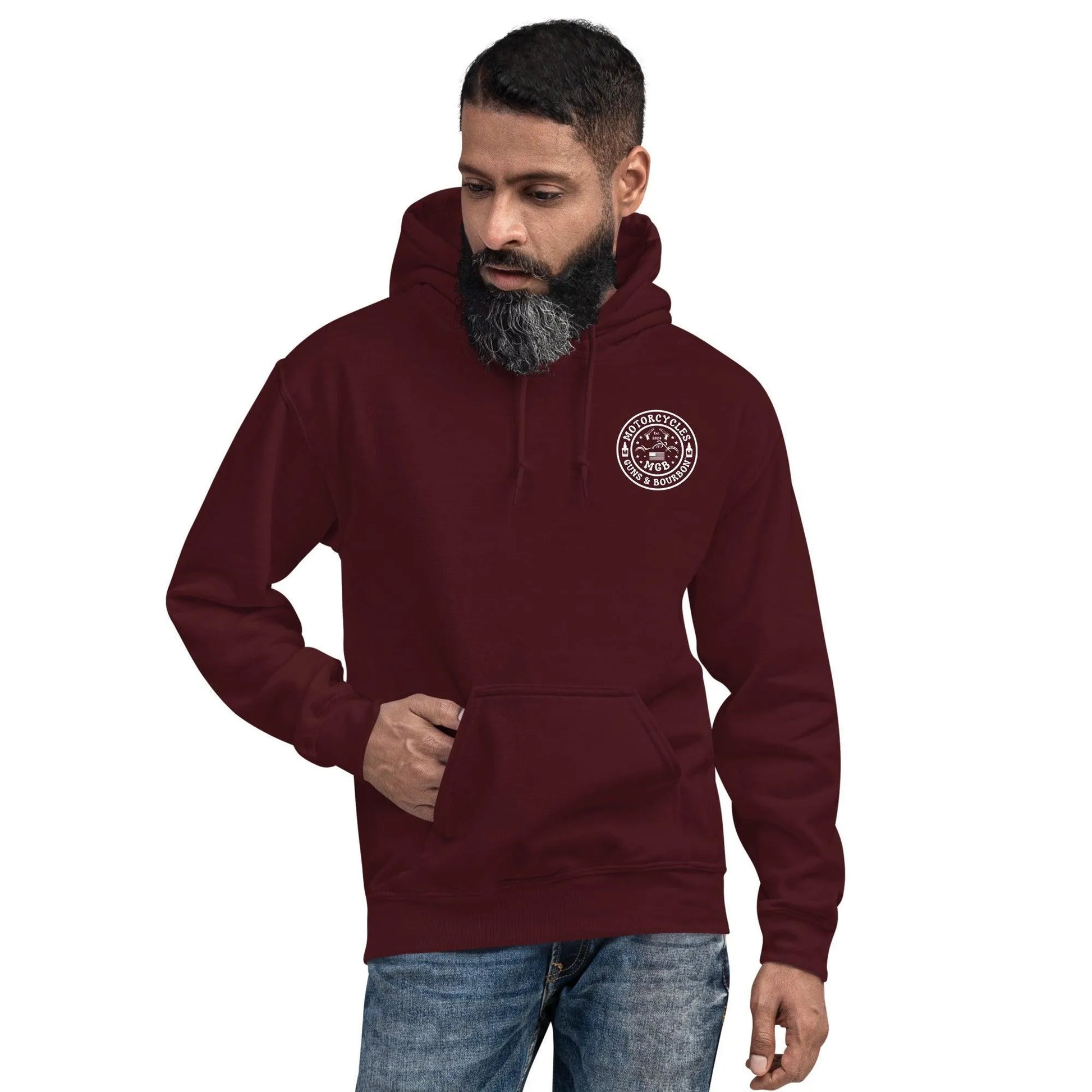 Motorcycles Guns & Bourbon Hoodie - Unisex -MGW Clothing
