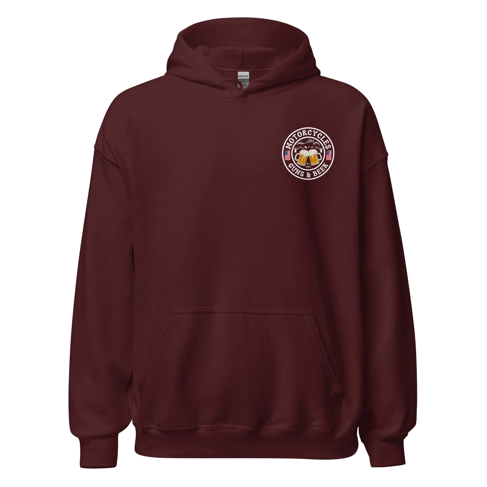 Motorcycles Guns & Beer Hoodie - Unisex -MGW Clothing
