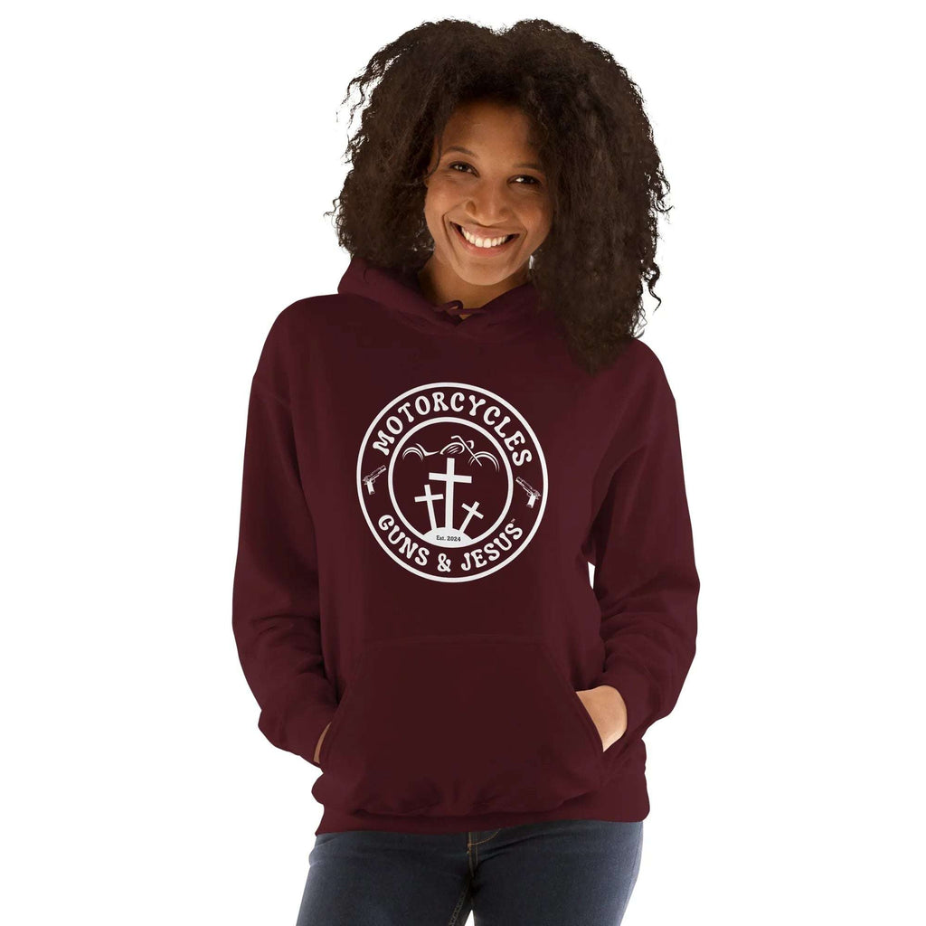 Motorcycles Guns & Jesus Hoodie - Unisex -MGW Clothing