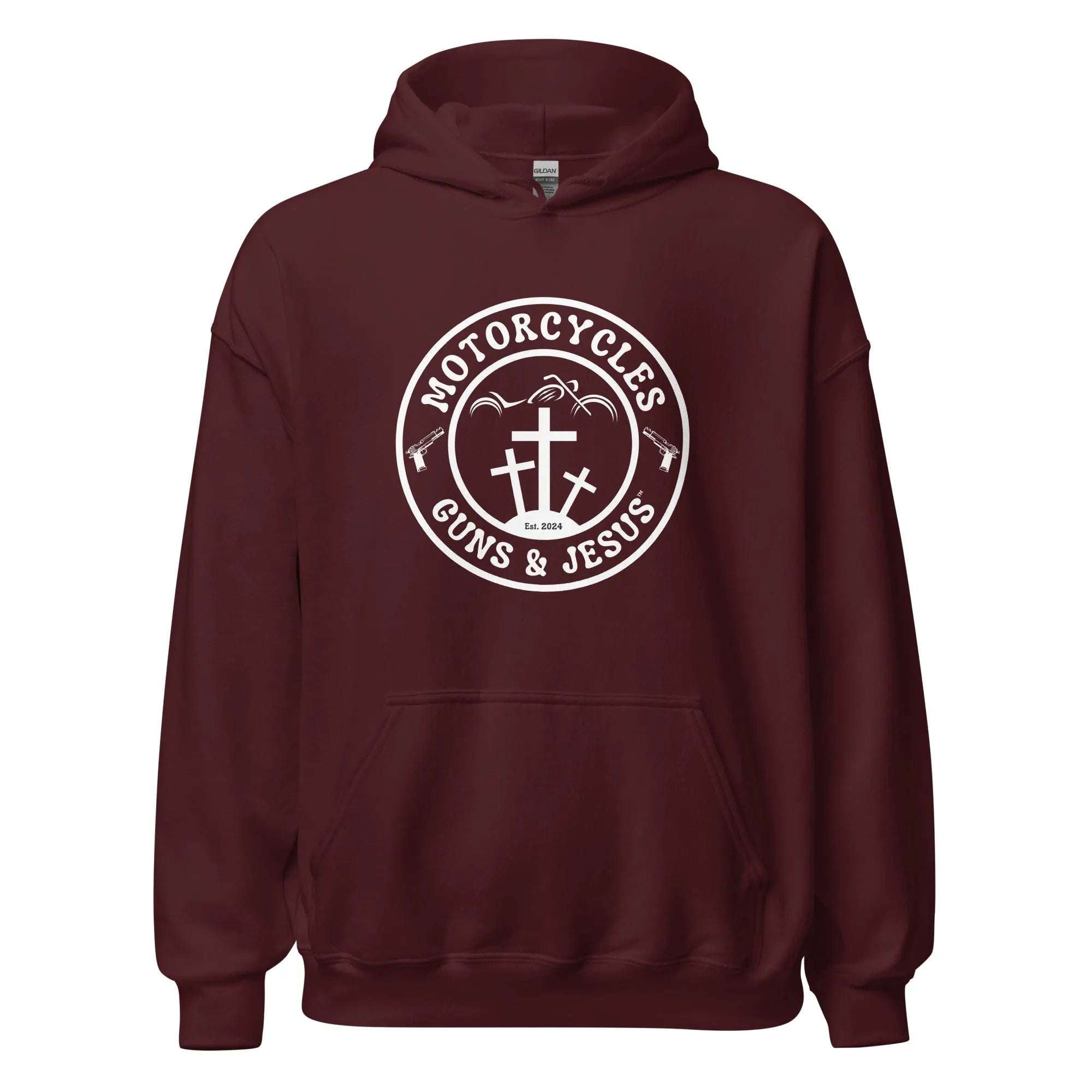 Motorcycles Guns & Jesus Hoodie - Unisex -MGW Clothing