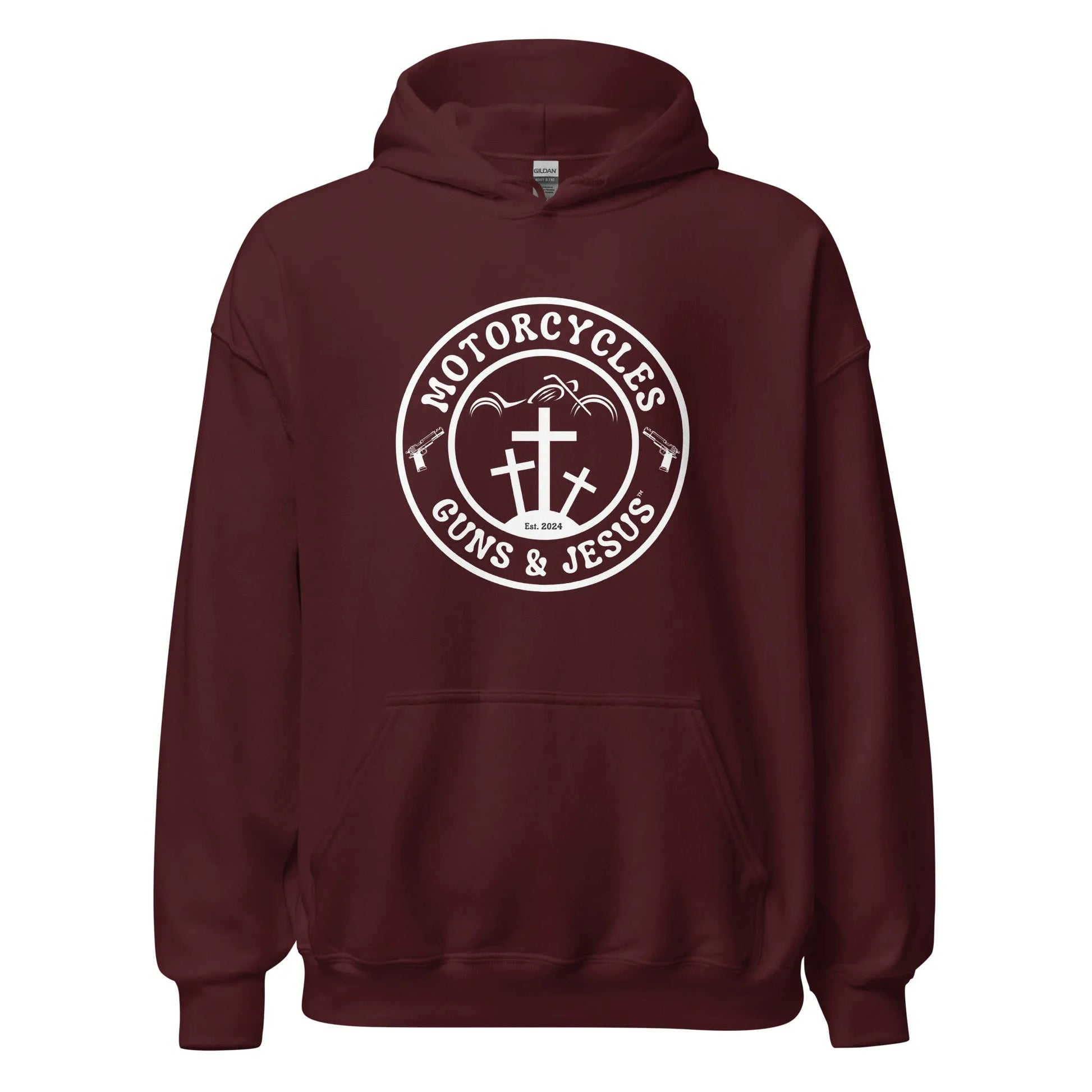 Motorcycles Guns & Jesus Hoodie - Unisex -MGW Clothing