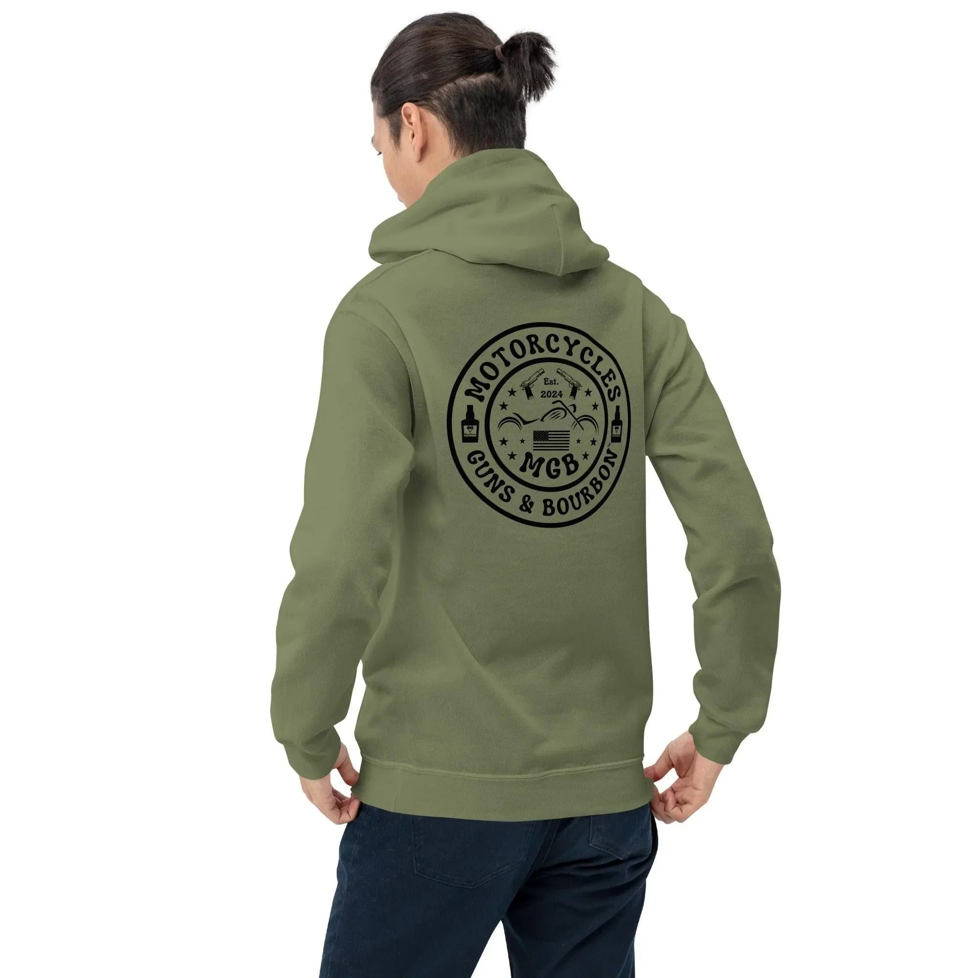Motorcycles Guns & Bourbon Hoodie - Unisex -MGW Clothing