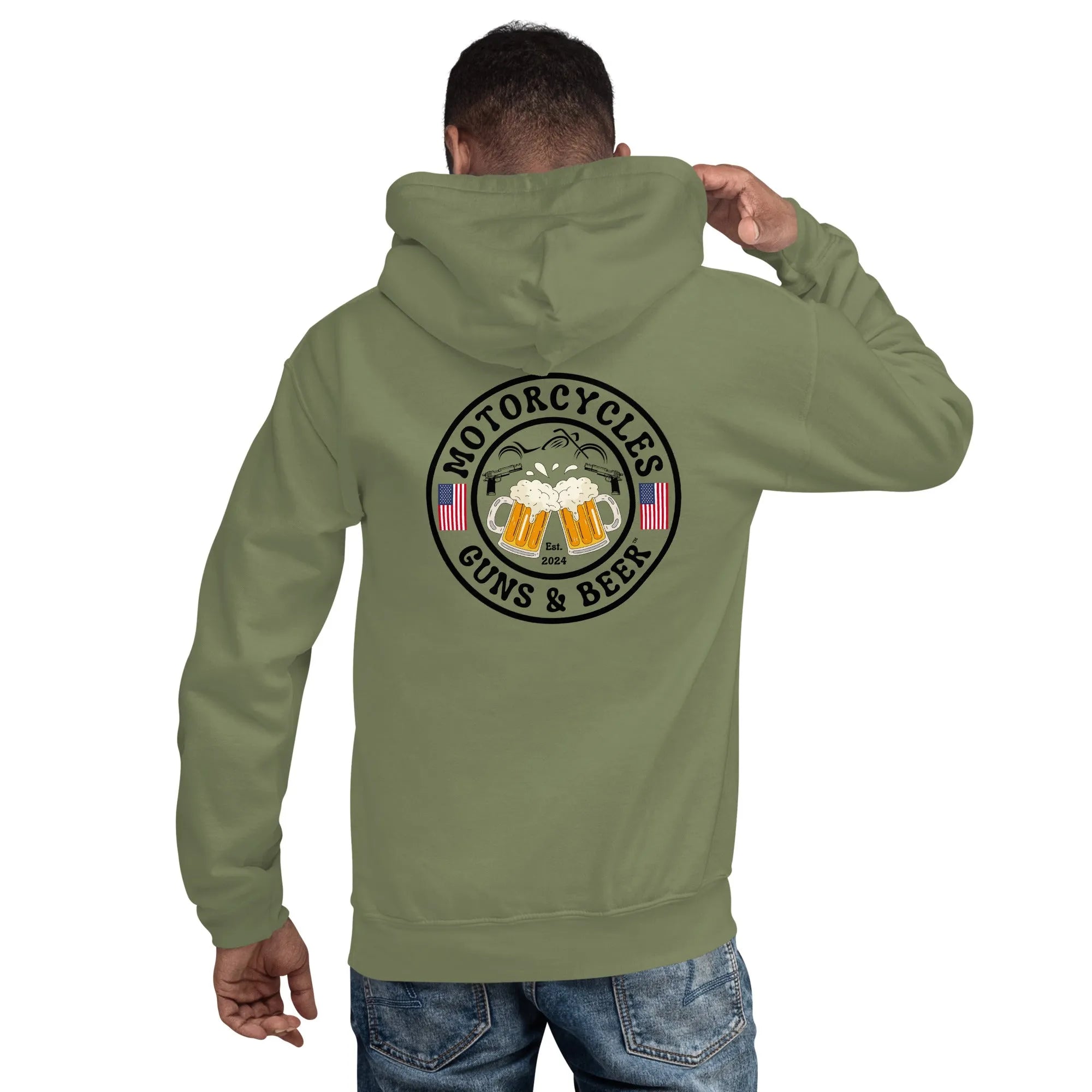 Motorcycles Guns & Beer Hoodie - Unisex -MGW Clothing
