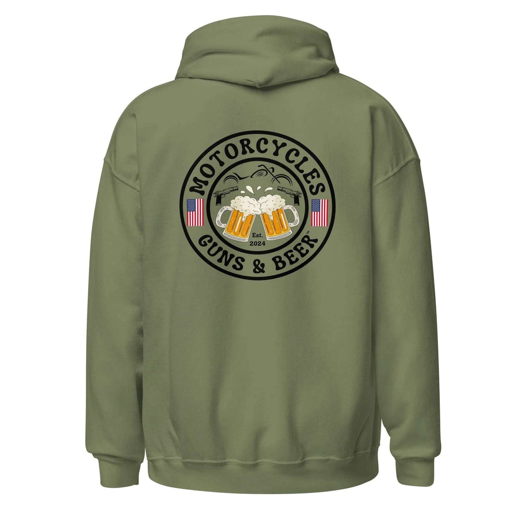 Motorcycles Guns & Beer Hoodie - Unisex -MGW Clothing
