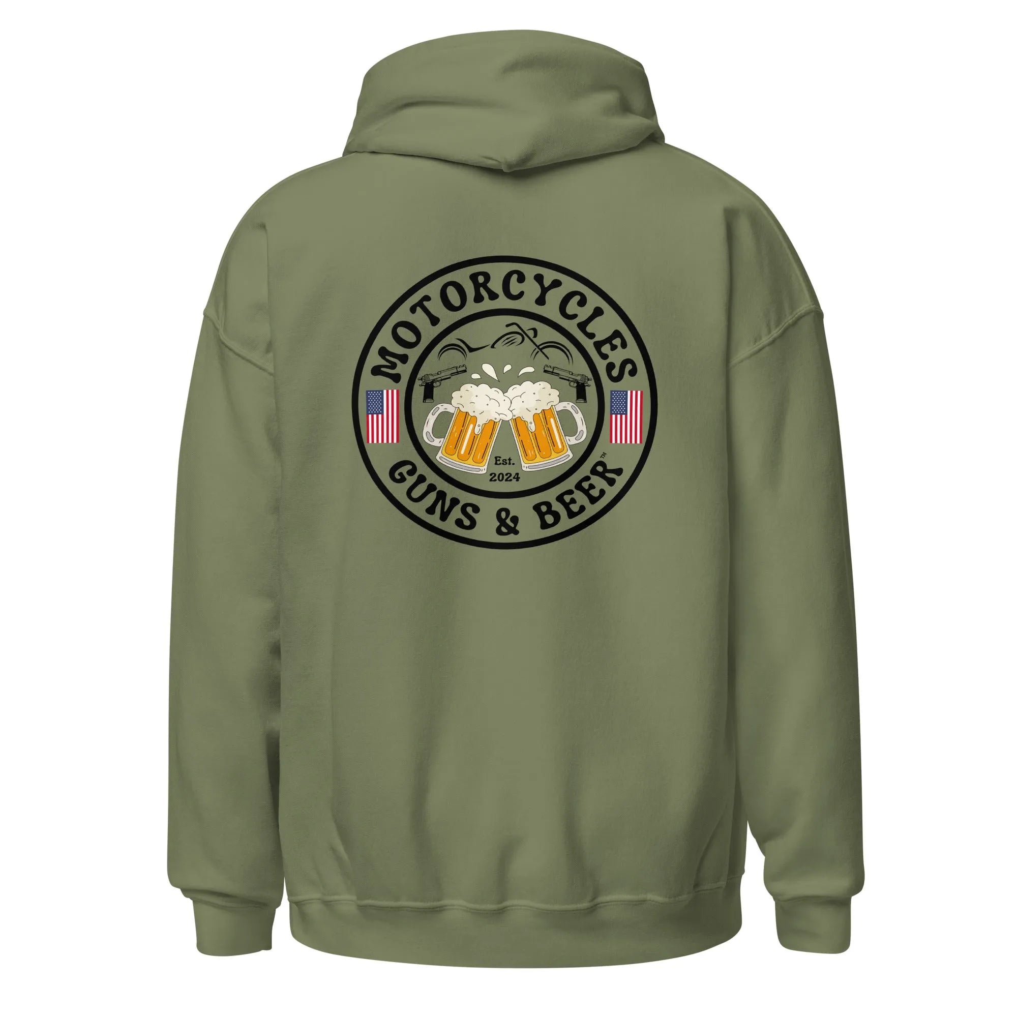Motorcycles Guns & Beer Hoodie - Unisex -MGW Clothing