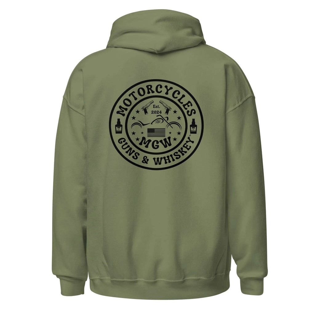 Motorcycles Guns & Whiskey Hoodie - Unisex -MGW Clothing