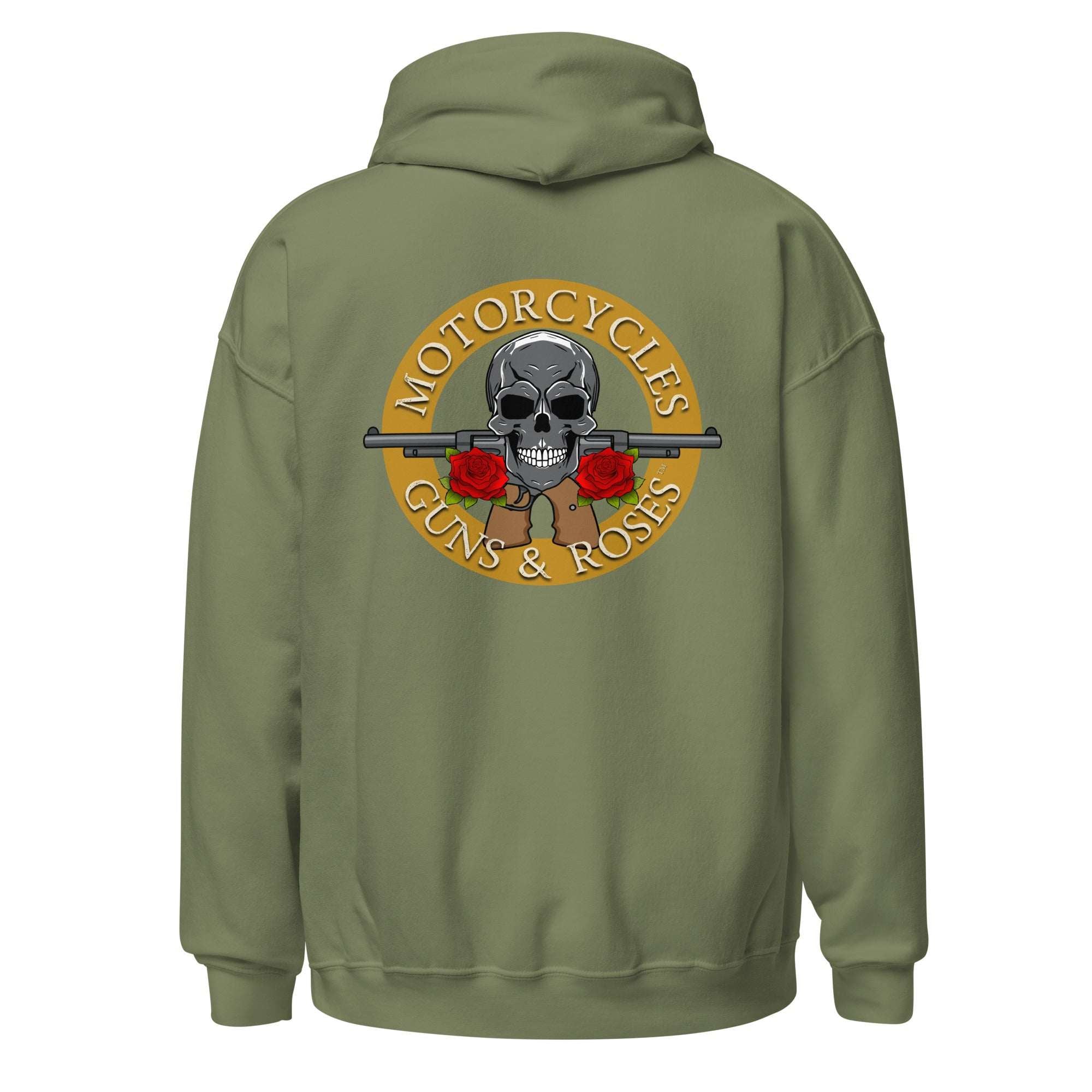 Motorcycles Guns And Roses Hoodie - MGW Clothing