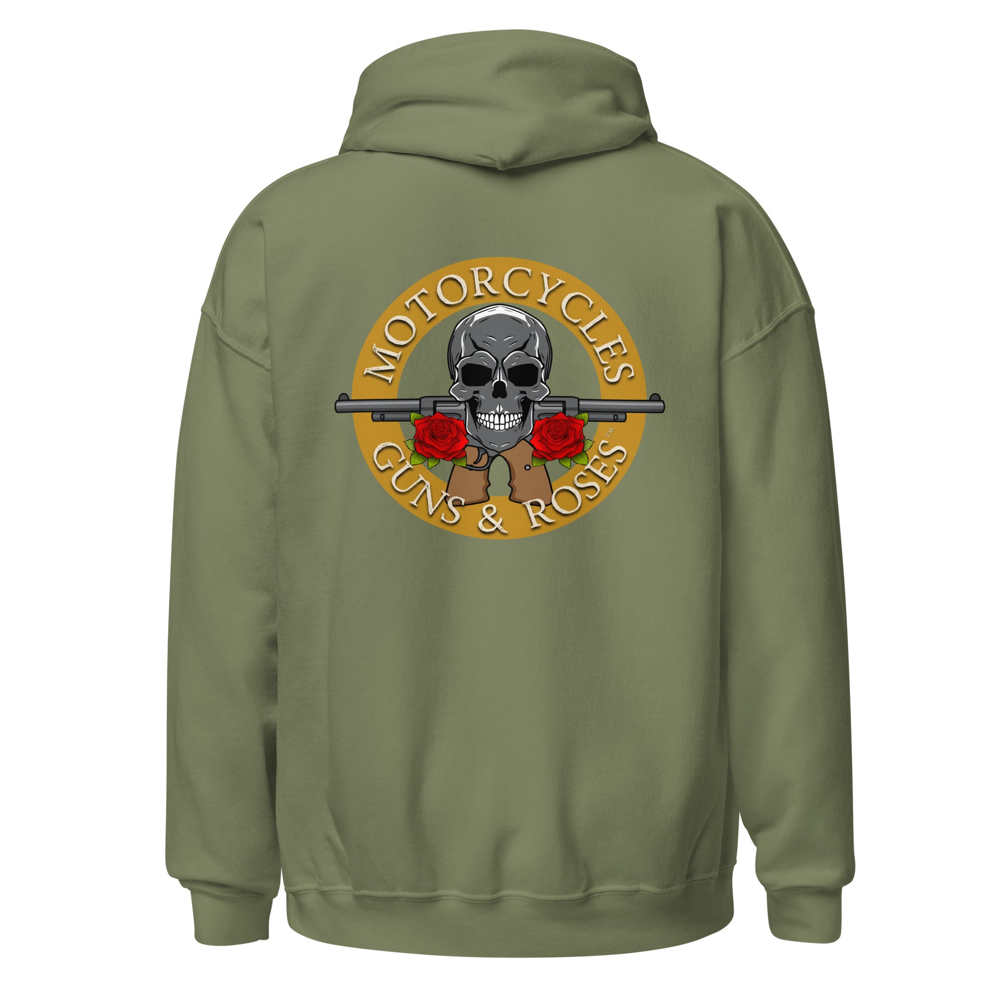 Motorcycles Guns And Roses Hoodie-MGW Clothing