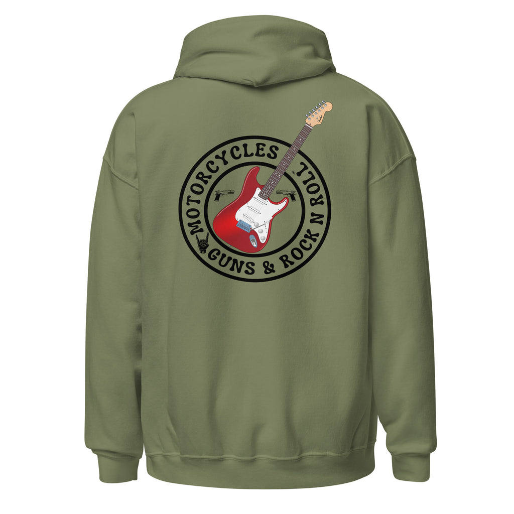 Motorcycles Guns And Rock N Roll Hoodie-MGW Clothing