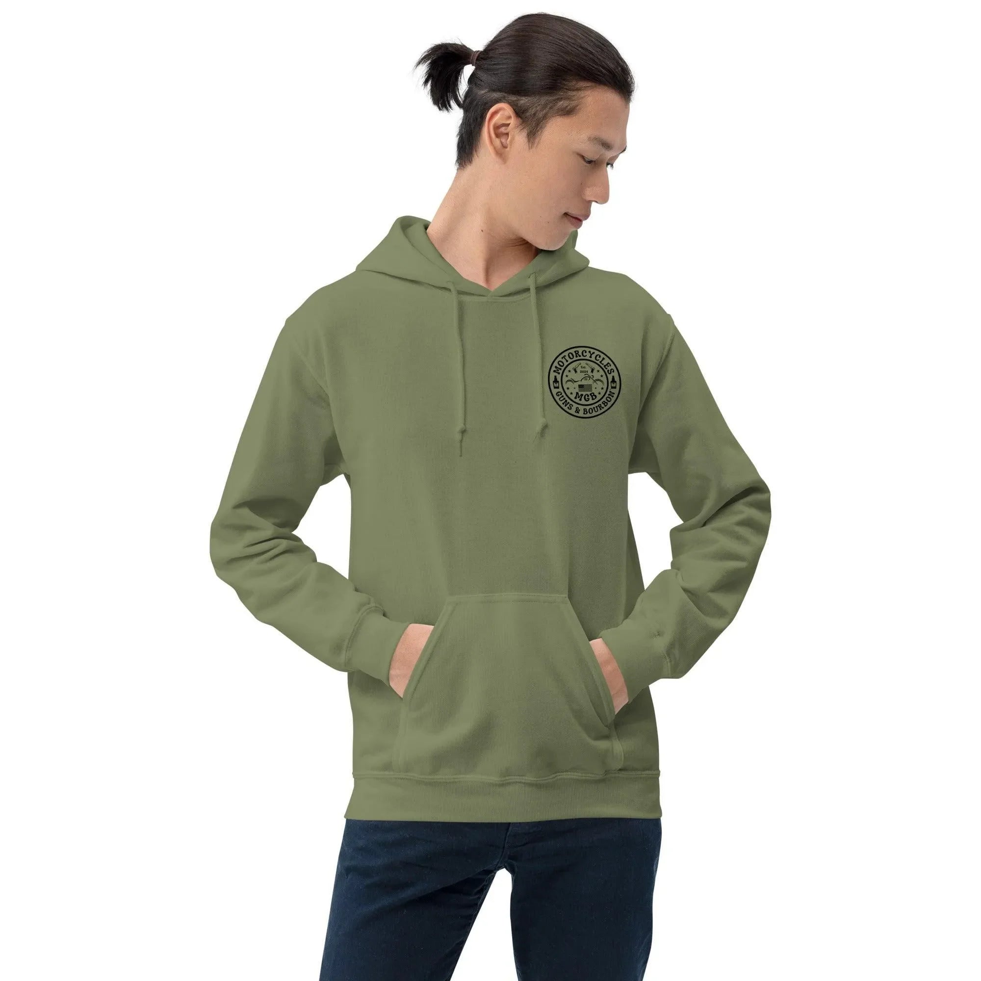Motorcycles Guns & Bourbon Hoodie - Unisex -MGW Clothing