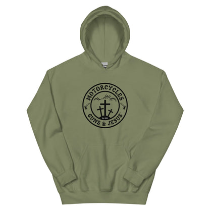 Motorcycles Guns & Jesus Hoodie - Unisex - ShopMGW Clothing