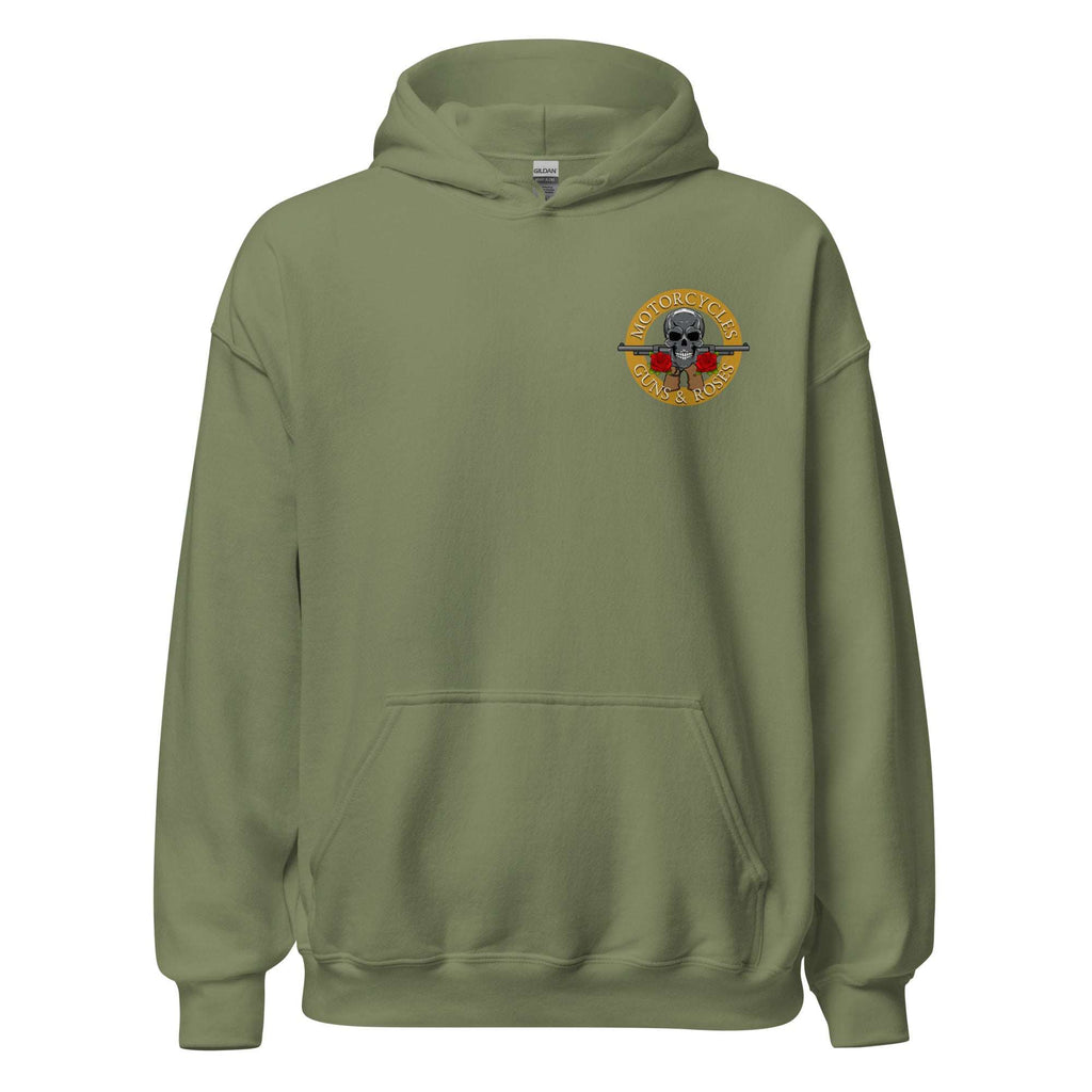 Motorcycles Guns And Roses Hoodie - MGW Clothing