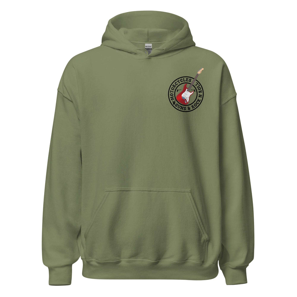 Motorcycles Guns And Rock N Roll Hoodie - MGW Clothing