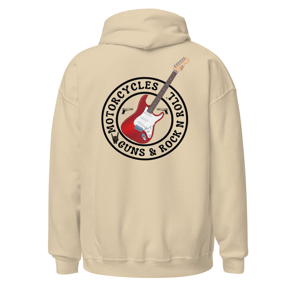 Motorcycles Guns And Rock N Roll Hoodie-MGW Clothing