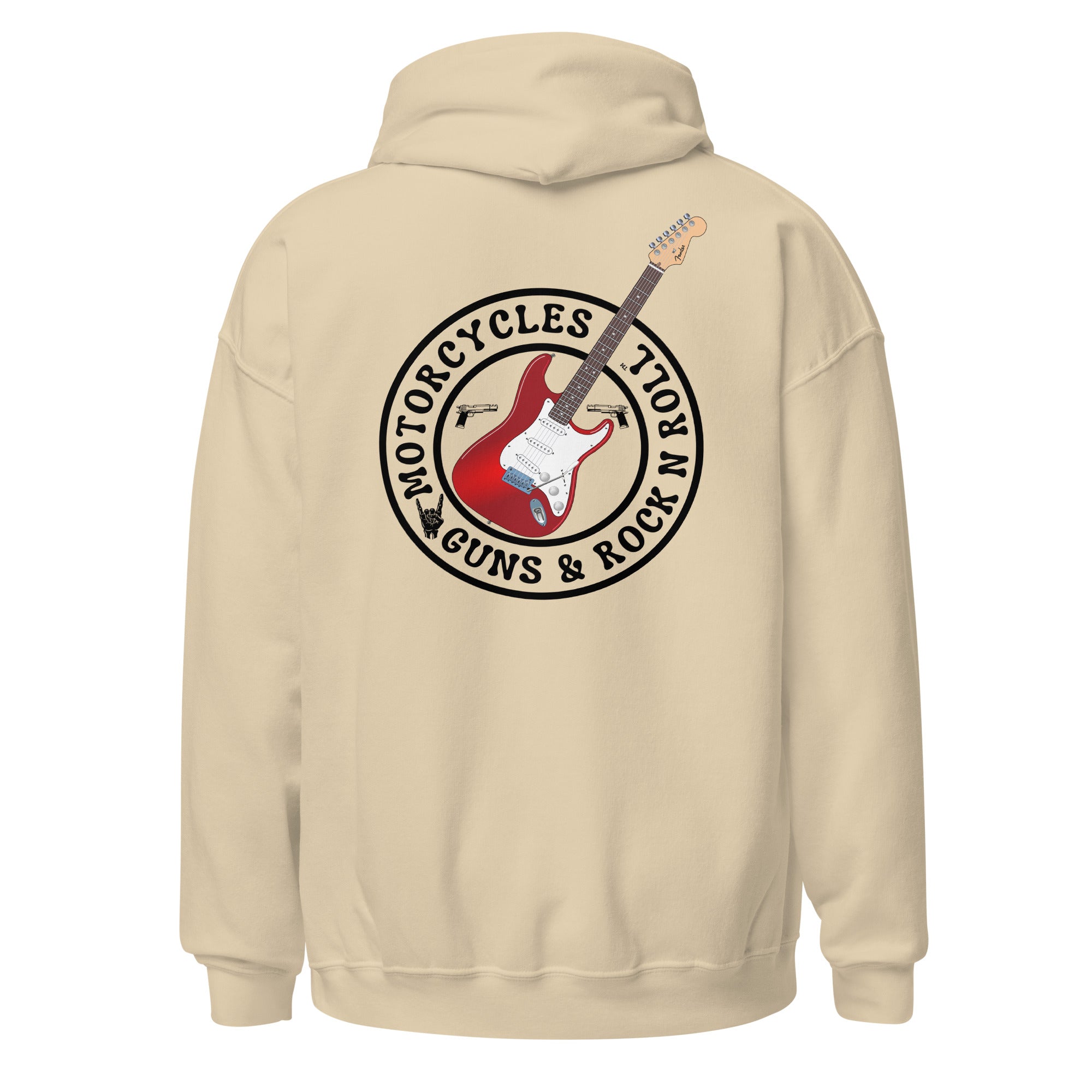 Motorcycles Guns And Rock N Roll Hoodie-MGW Clothing