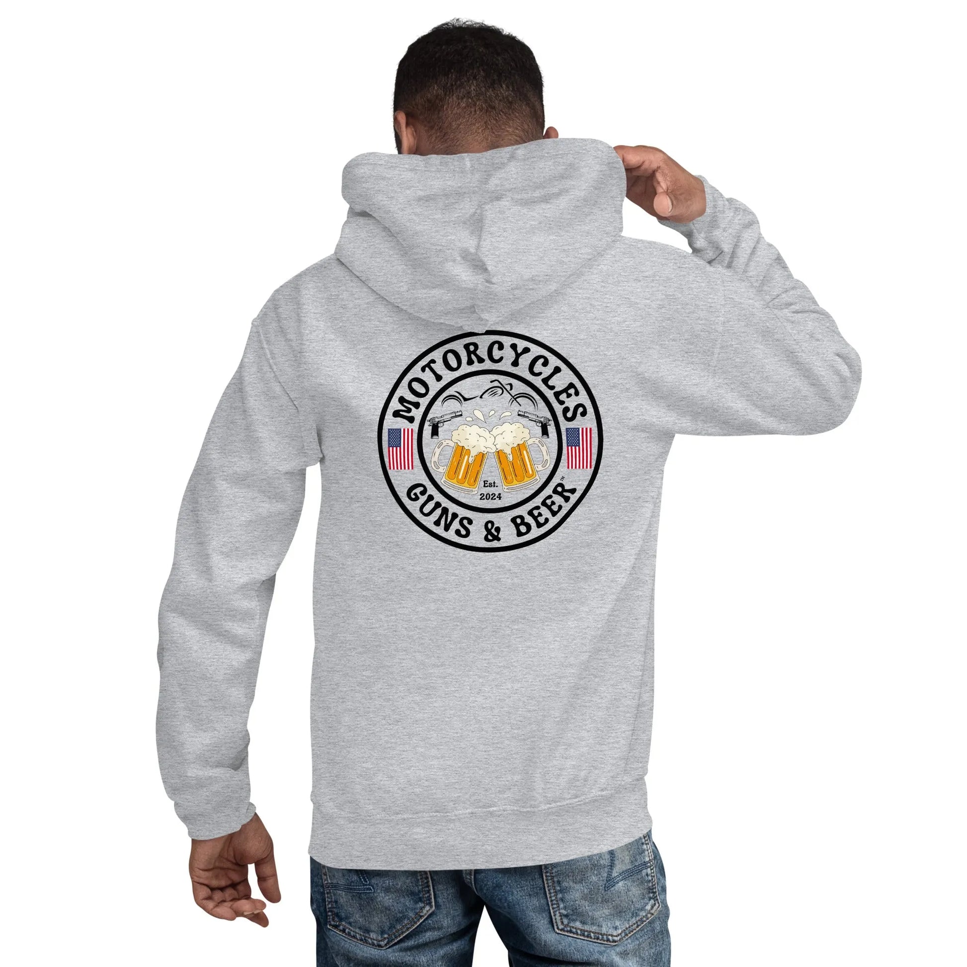 Motorcycles Guns & Beer Hoodie - Unisex -MGW Clothing