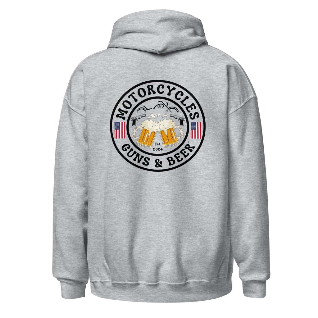 Motorcycles Guns & Beer Hoodie - Unisex -MGW Clothing