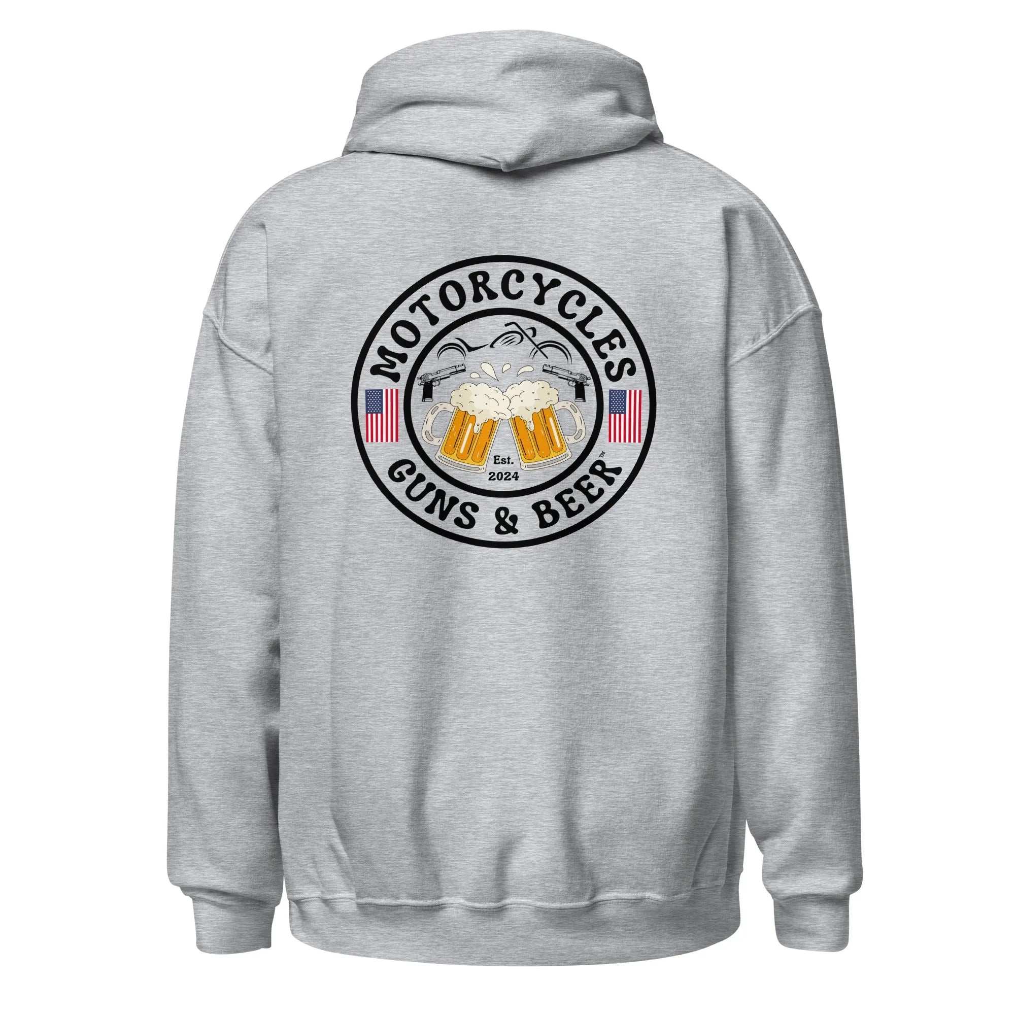 Motorcycles Guns & Beer Hoodie - Unisex -MGW Clothing