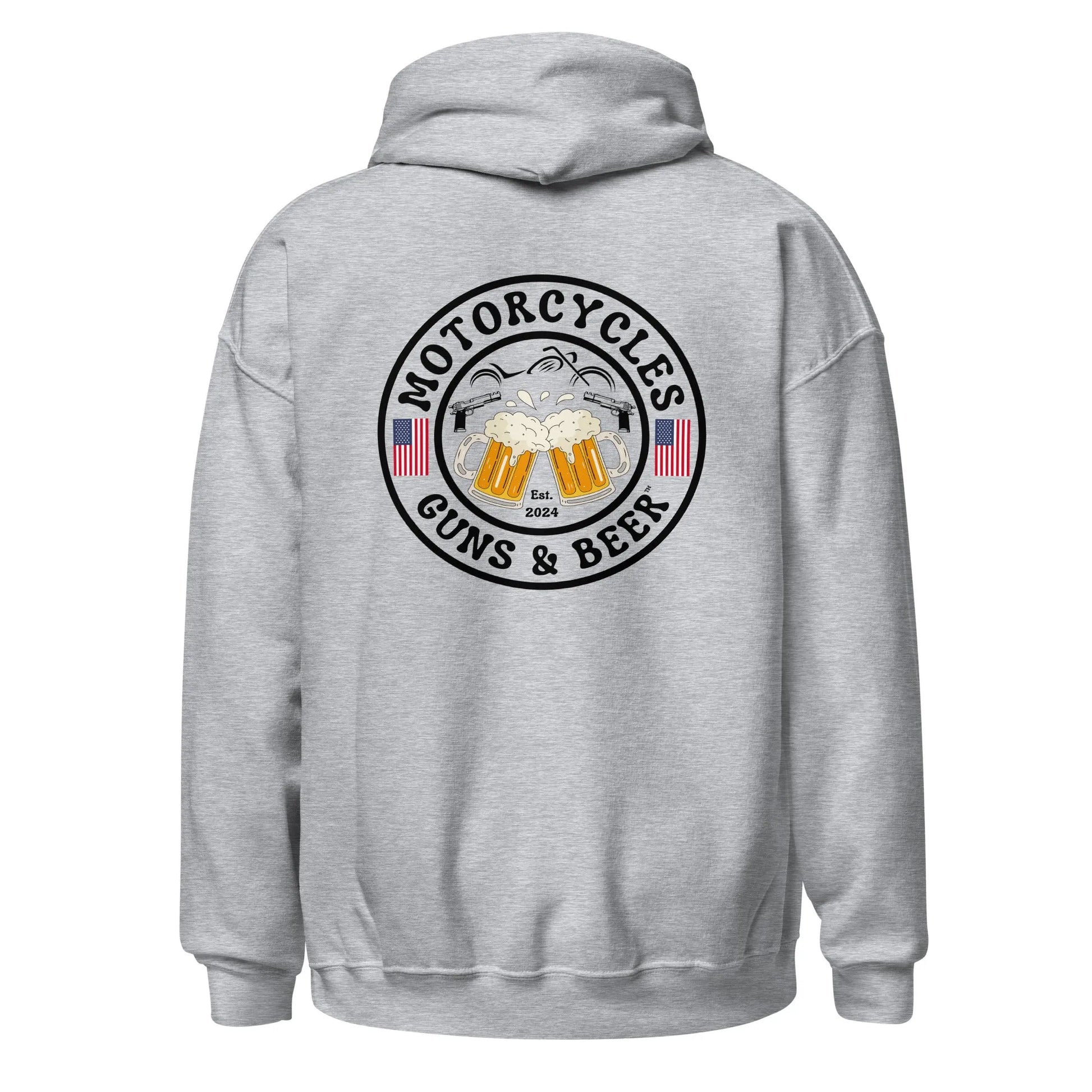 Motorcycles Guns & Beer Hoodie - Unisex -MGW Clothing