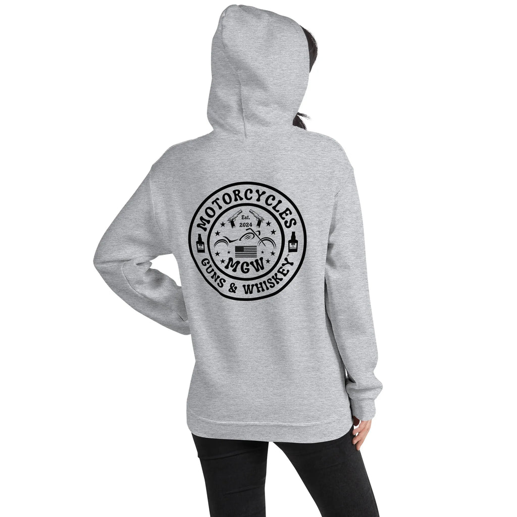 Motorcycles Guns & Whiskey Hoodie - Unisex -MGW Clothing