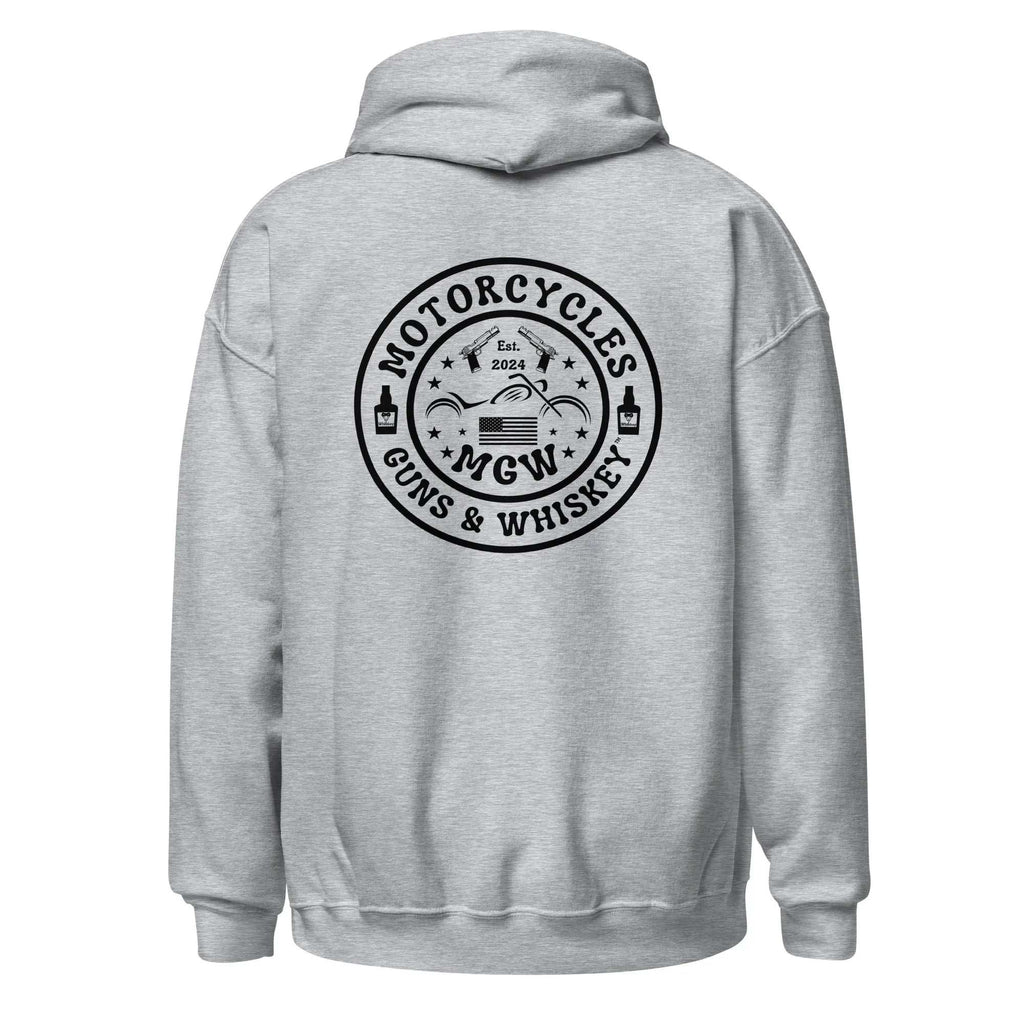 Motorcycles Guns & Whiskey Hoodie - Unisex -MGW Clothing