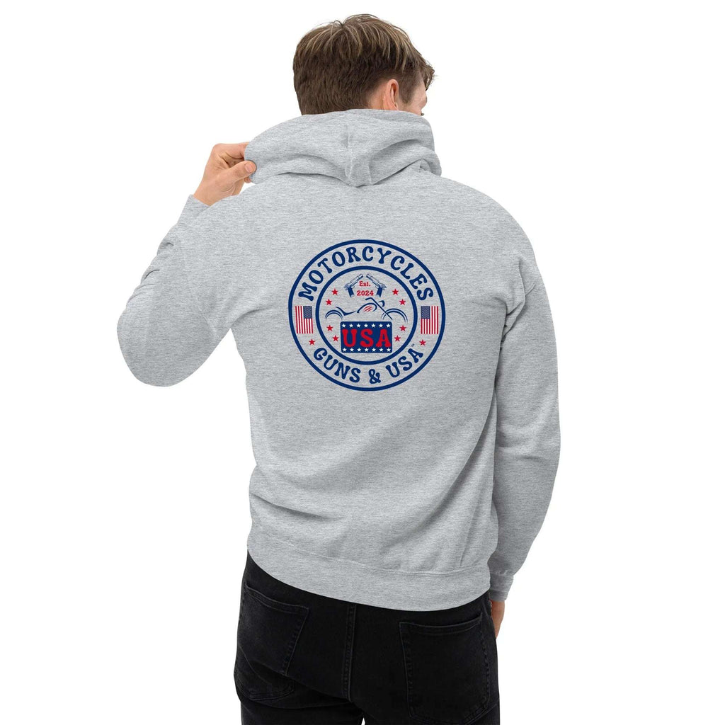 Motorcycles Guns & USA Hoodie - Unisex -MGW Clothing