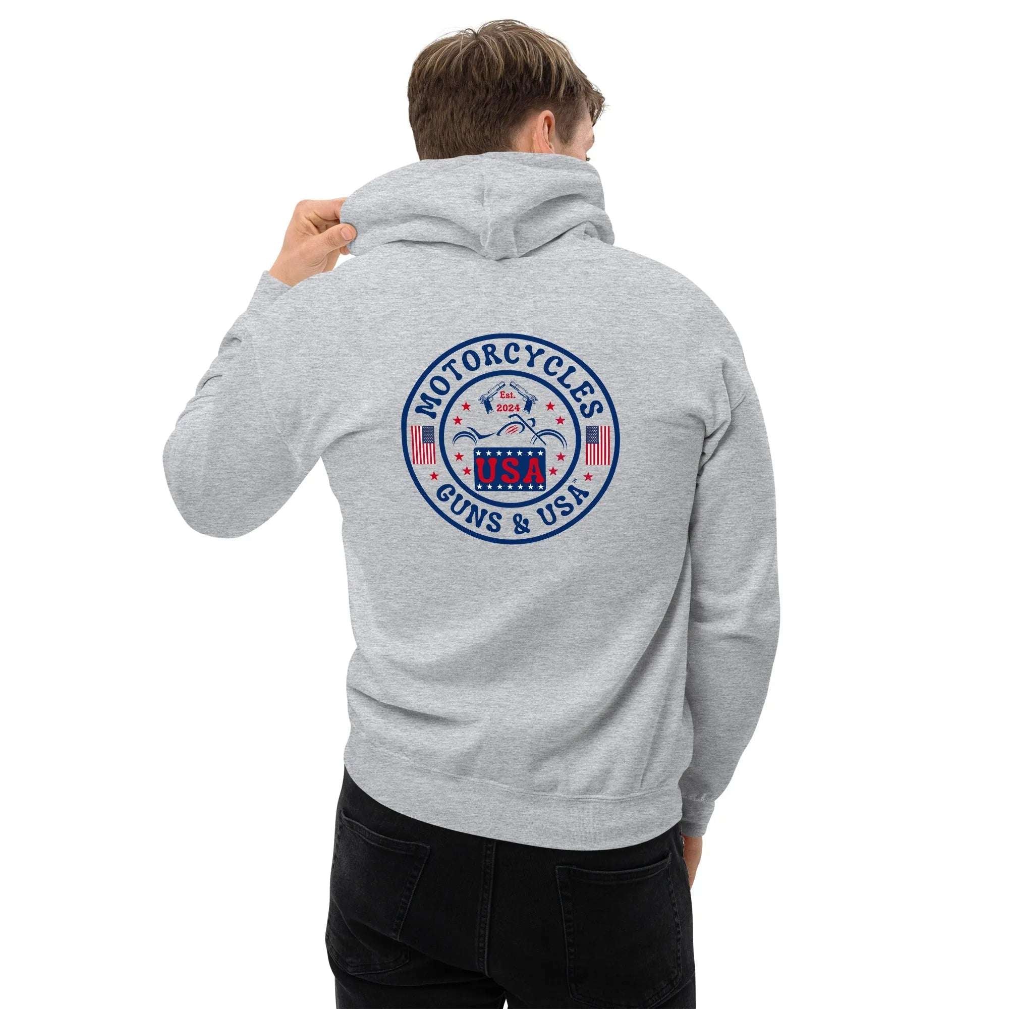Motorcycles Guns & USA Hoodie - Unisex -MGW Clothing