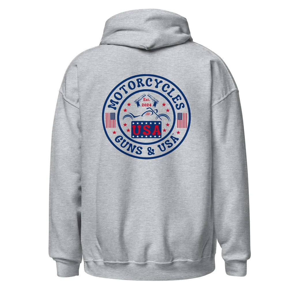 Motorcycles Guns & USA Hoodie - Unisex -MGW Clothing