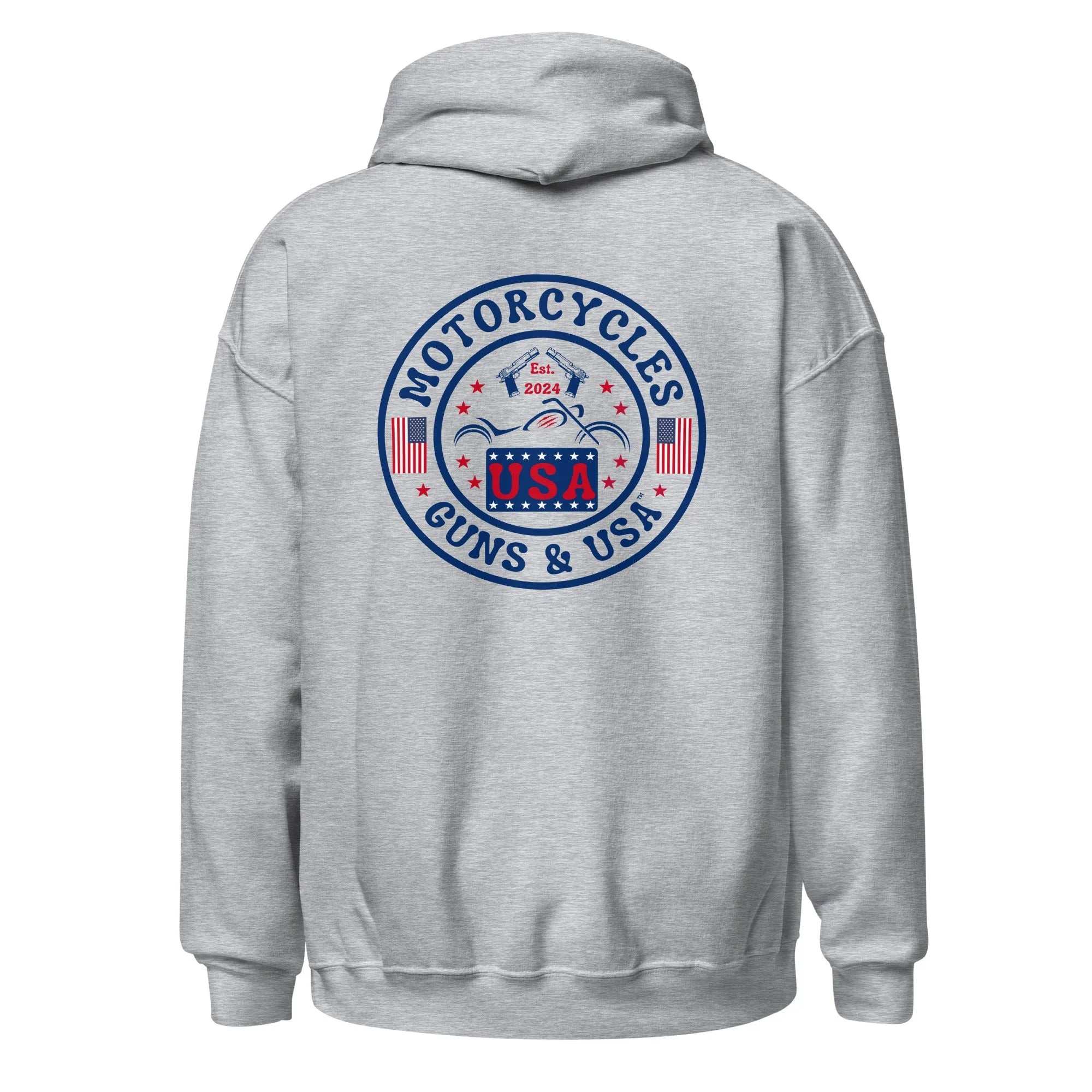 Motorcycles Guns & USA Hoodie - Unisex -MGW Clothing