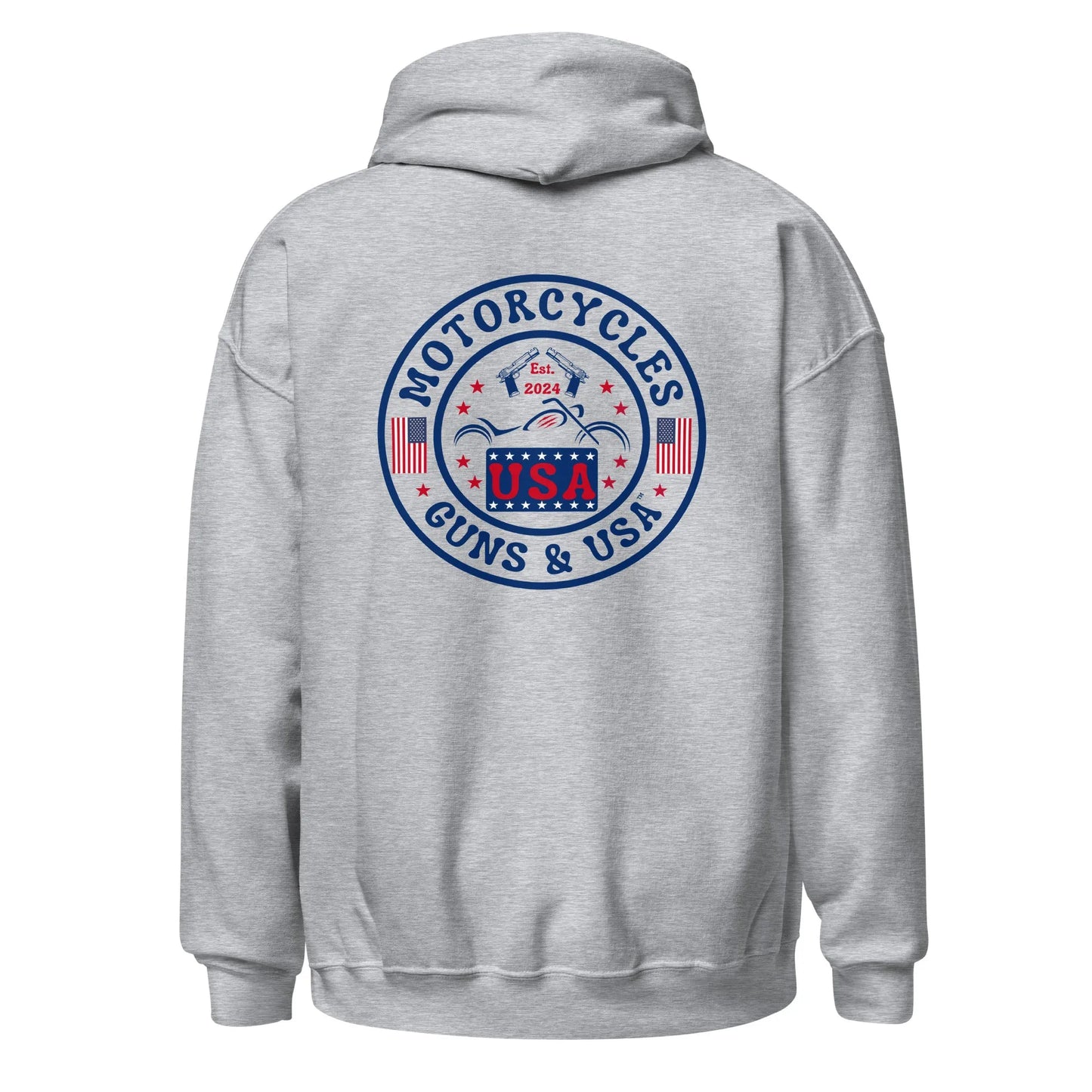 Motorcycles Guns & USA Hoodie - Unisex - ShopMGW Clothing