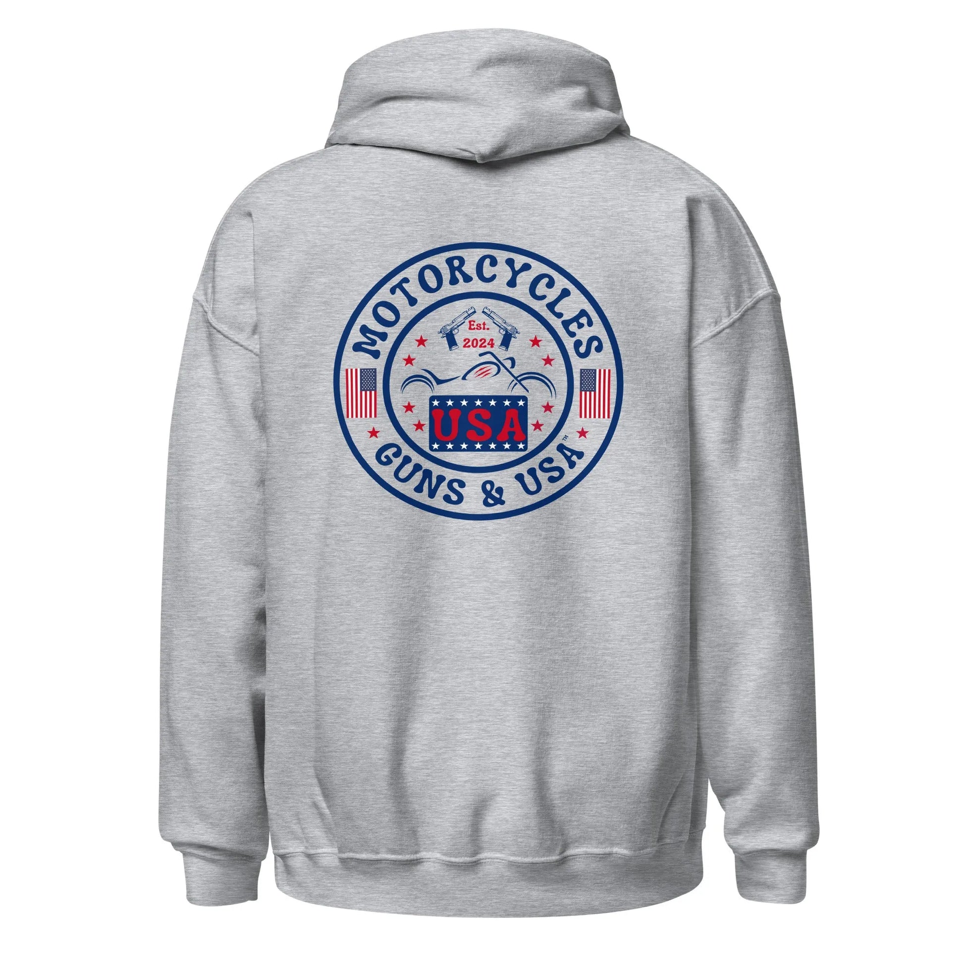 Motorcycles Guns & USA Hoodie - Unisex - ShopMGW Clothing