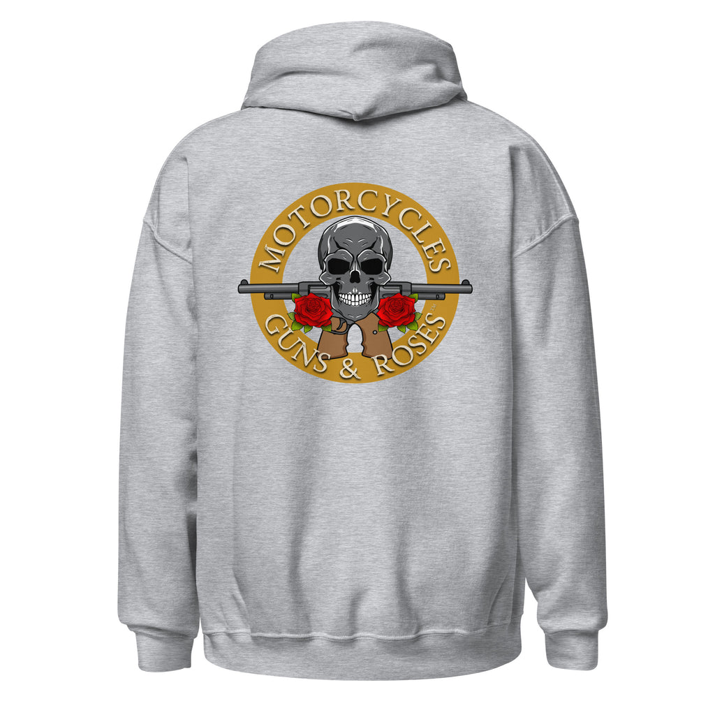 Motorcycles Guns And Roses Hoodie-MGW Clothing